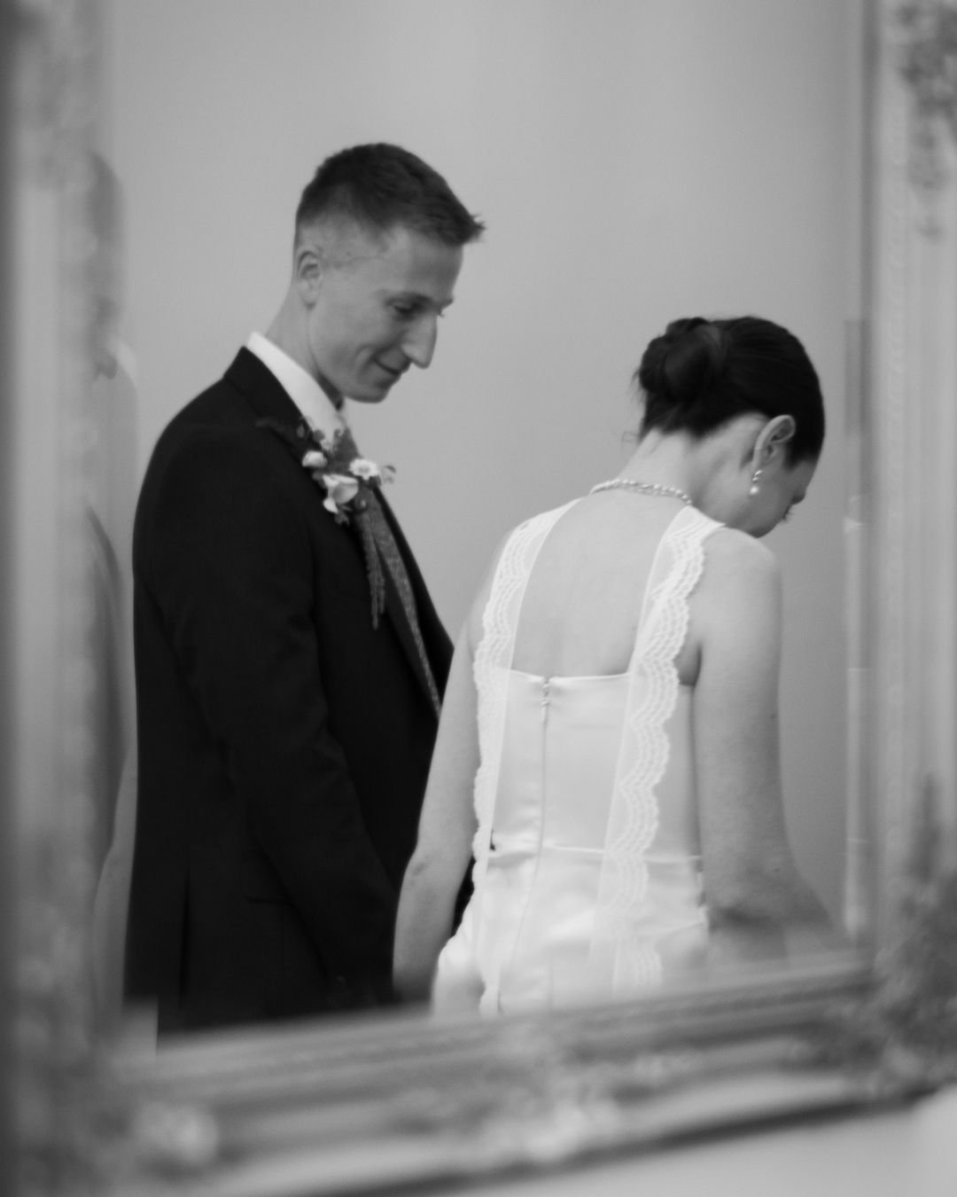 Bride and groom getting married at West Bridgford Registration Office
