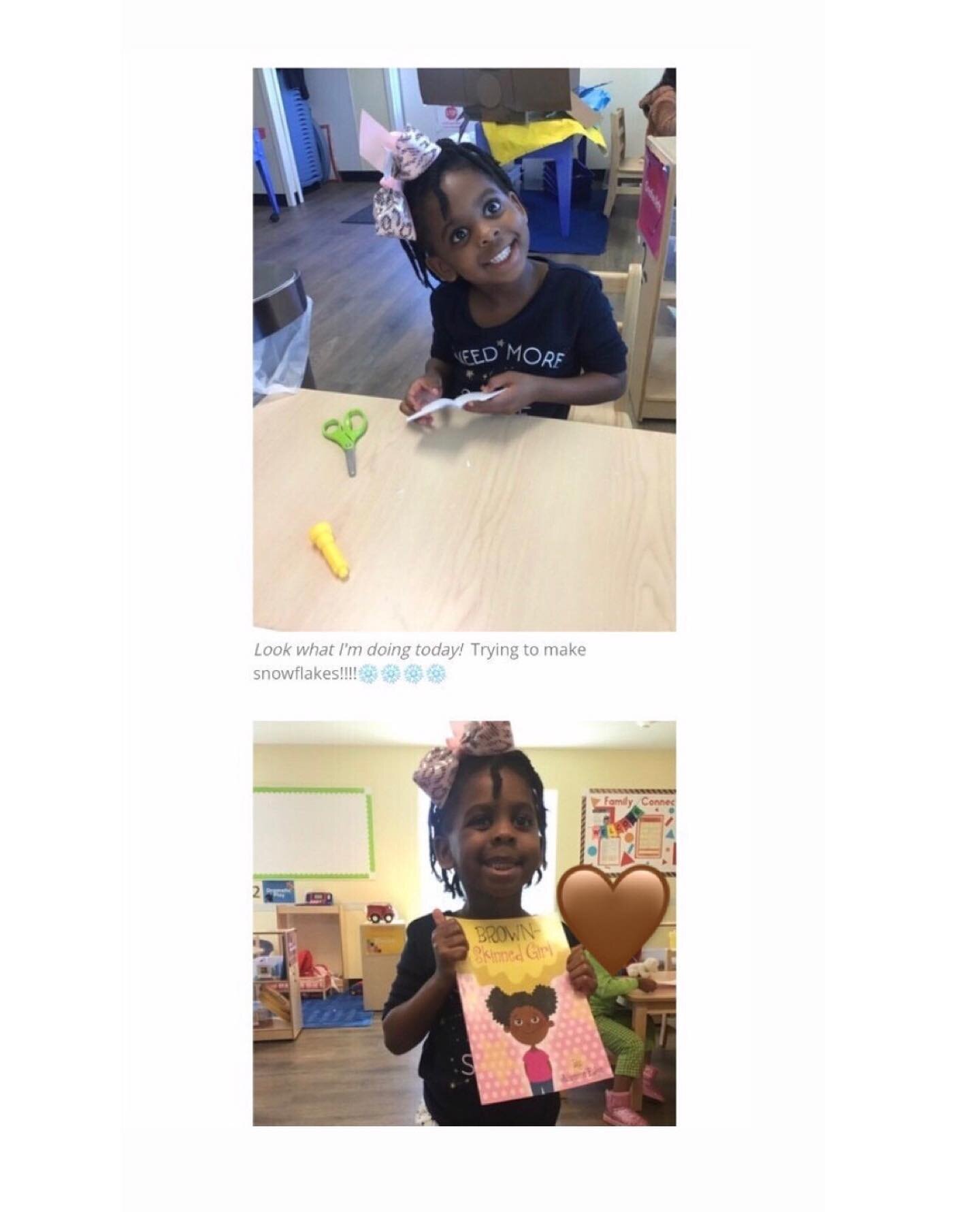 This cutie pie was so thrilled to share her copy of &ldquo;Brown-Skinned Girl&rdquo; during &ldquo;Show and Tell&rdquo; at school! 💕🤎💕🤎