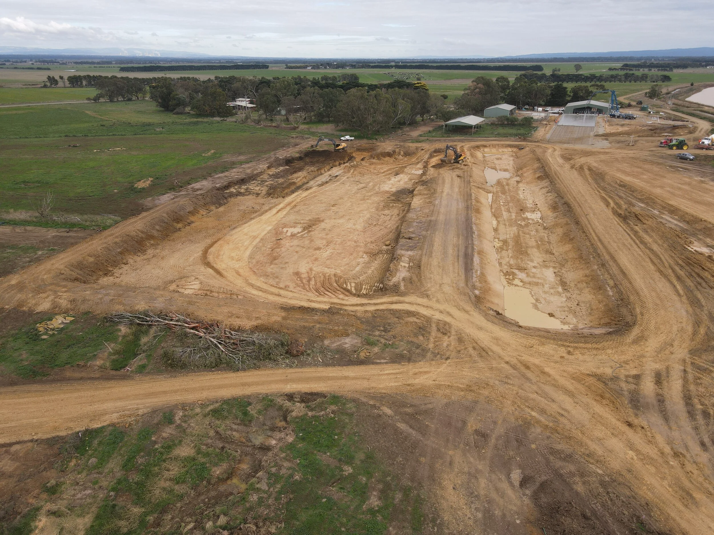 Gippsland Dairy feedpad under construction