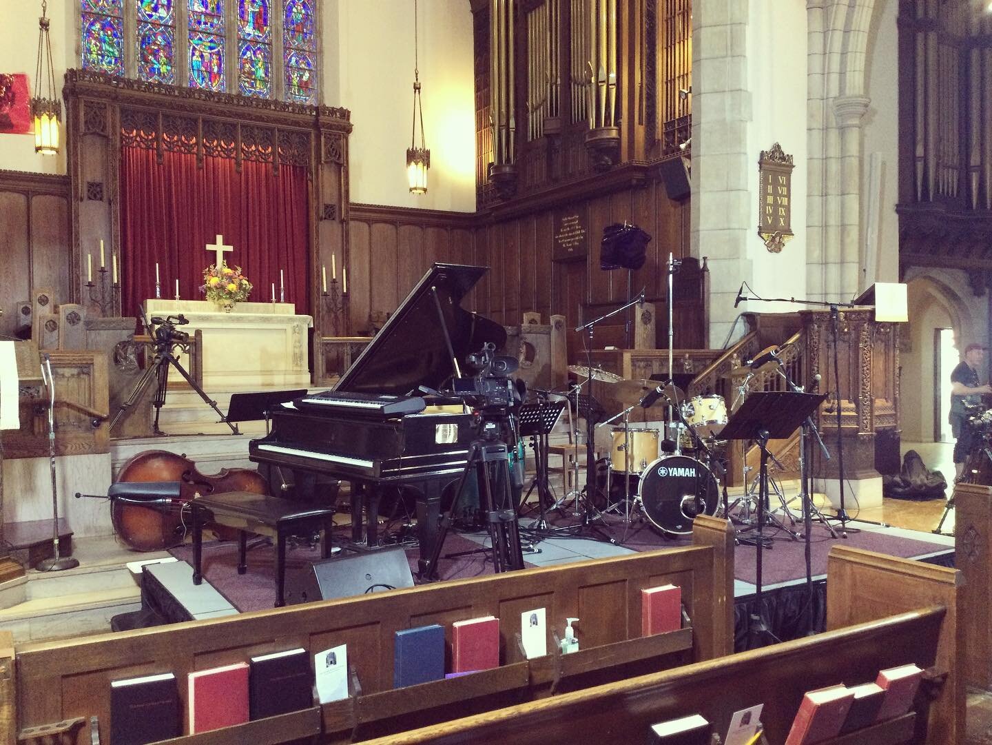 Todays gig: recording and reinforcement for the Newton Piano Summit. #latinjazz with @haroldcharonmusic