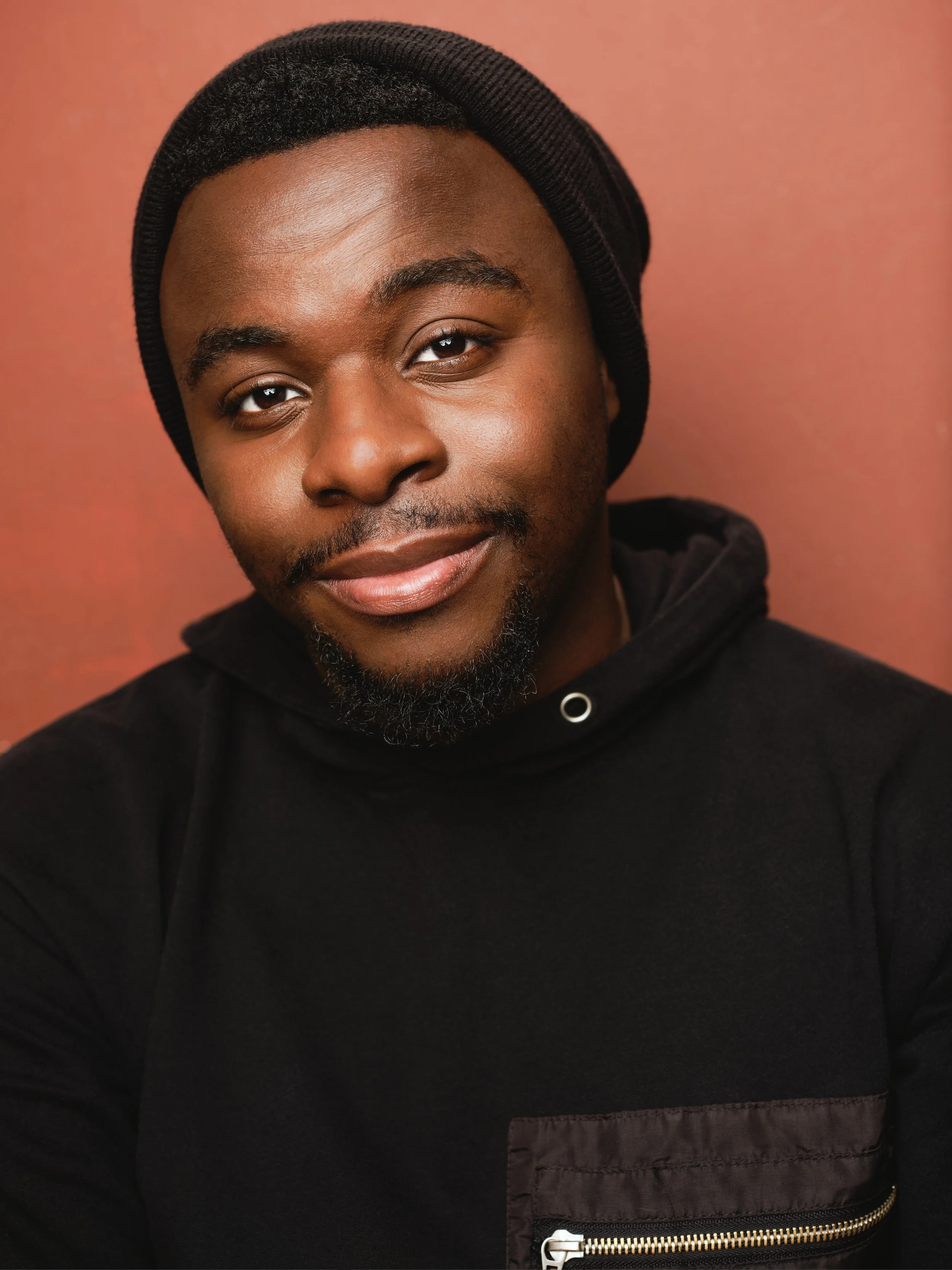 Headshot of Actor Kevin A. Lacey in his signature beanie.