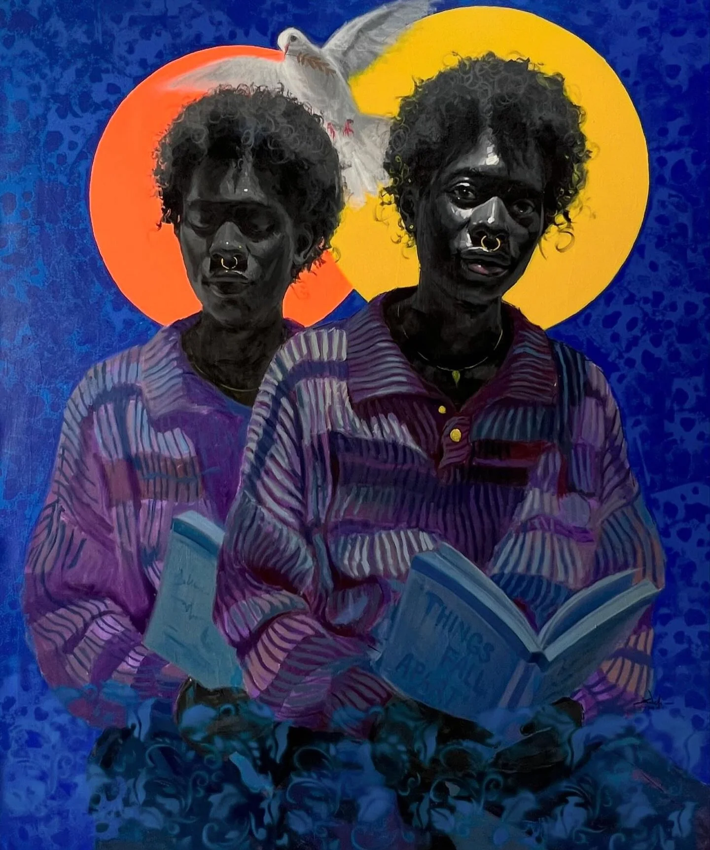 Falling into all the hues in this beautiful art by @akindelejohnn . Plus, Things Fall Apart remains an inspiring book! 
&bull;
&bull;
&bull;
&bull;
&bull;
&bull;
&bull;
#InspiredByAfrica #ContemporaryAfricanArt #AfricanContemporaryArt #AfricanInspire