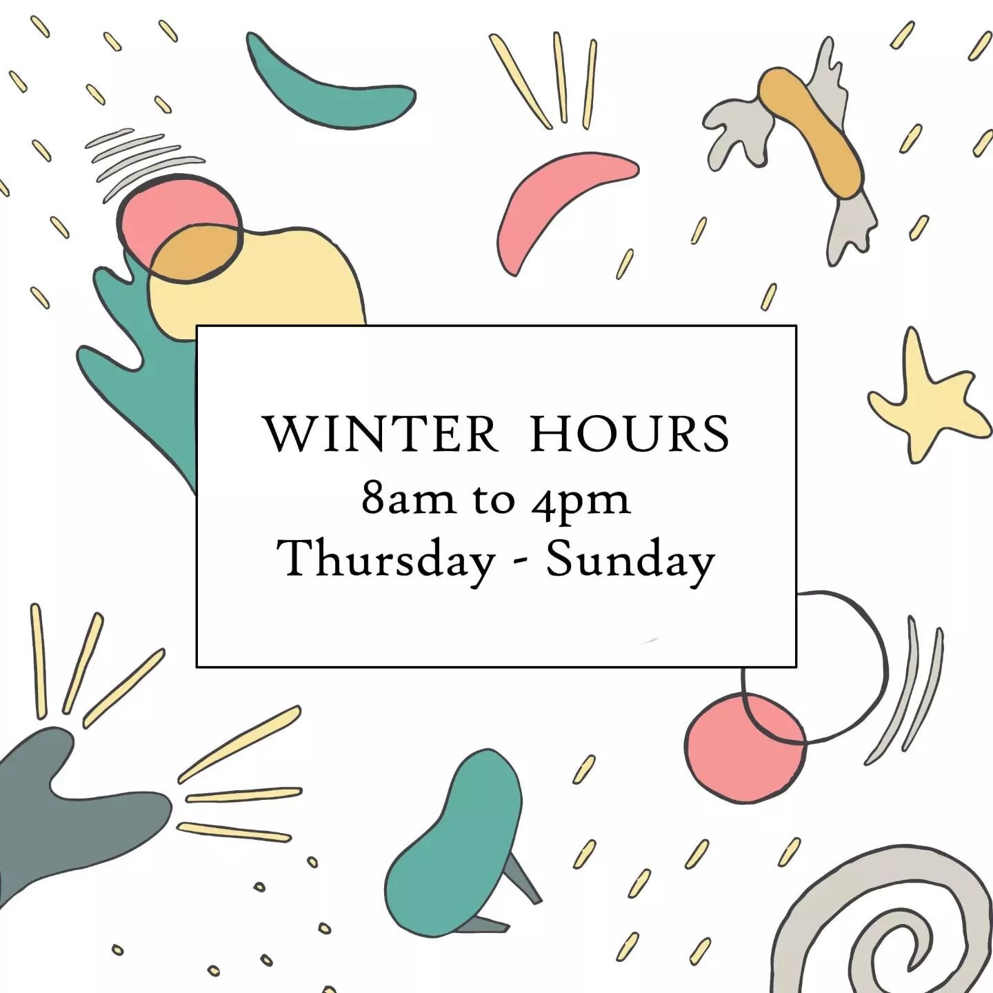 Good morning, gorgeous wintery customer loves! We are open at 8am today. These hours are effective through spring equinox. Big news: WE GOT AN ESPRESSO MACHINE! That means every espresso drink you can imagine and then some will be available by next w