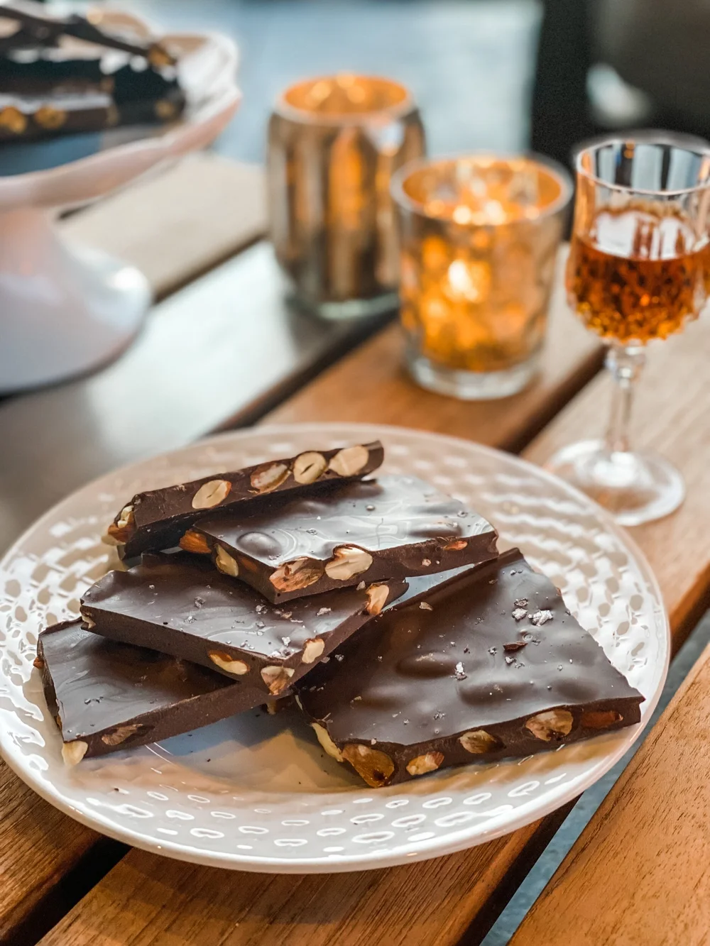 Dark Chocolate Almond and Sea Salt Bark — Coco Sherrie'