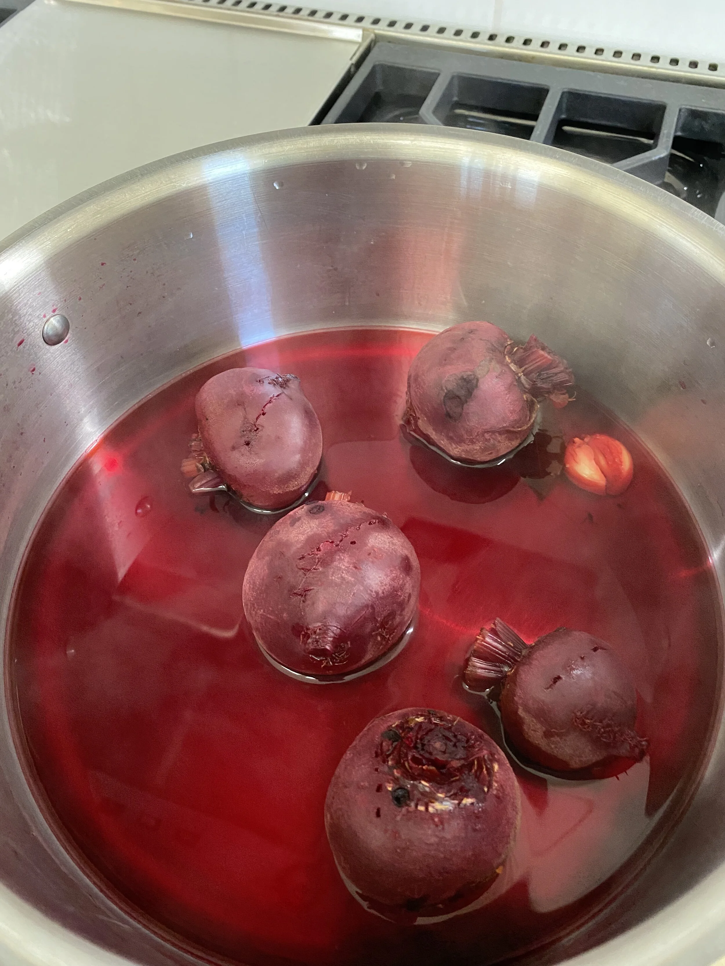 After about 45 minutes in the poaching liquid