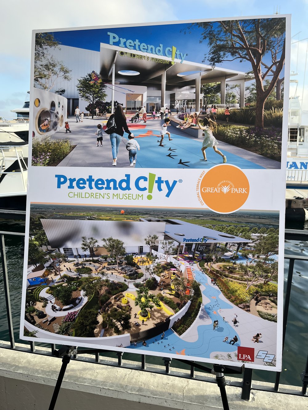 Overhead rendering of Pretend City