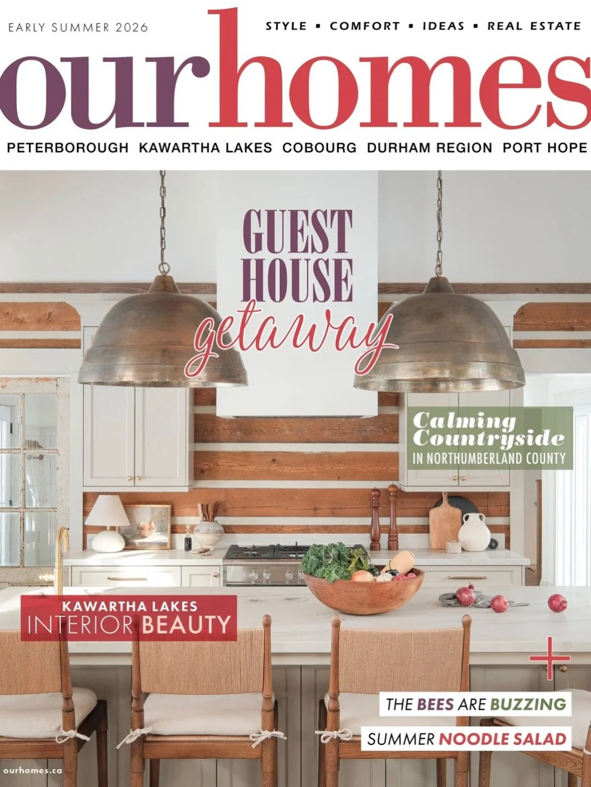 Wellington House is the cover story in the new issue of Our Homes Peterborough + the Kawarthas, featuring our Highland Lodge in Grafton. Seeing your work on a magazine cover is surreal, and I&rsquo;m not sure it&rsquo;s fully sunk in yet!

What I lov