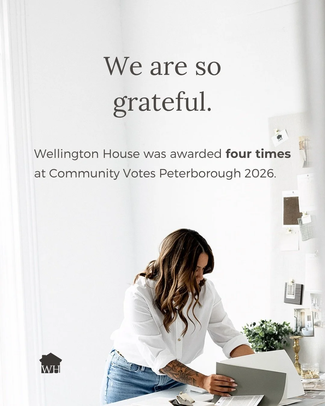 We won four Community Votes Peterborough awards this year. Platinum for Interior Decorator, Gold for Architecture and Design, Gold for Kitchen Specialists, and Silver for Interior Design.

The part that means the most to us? These are voted on by our