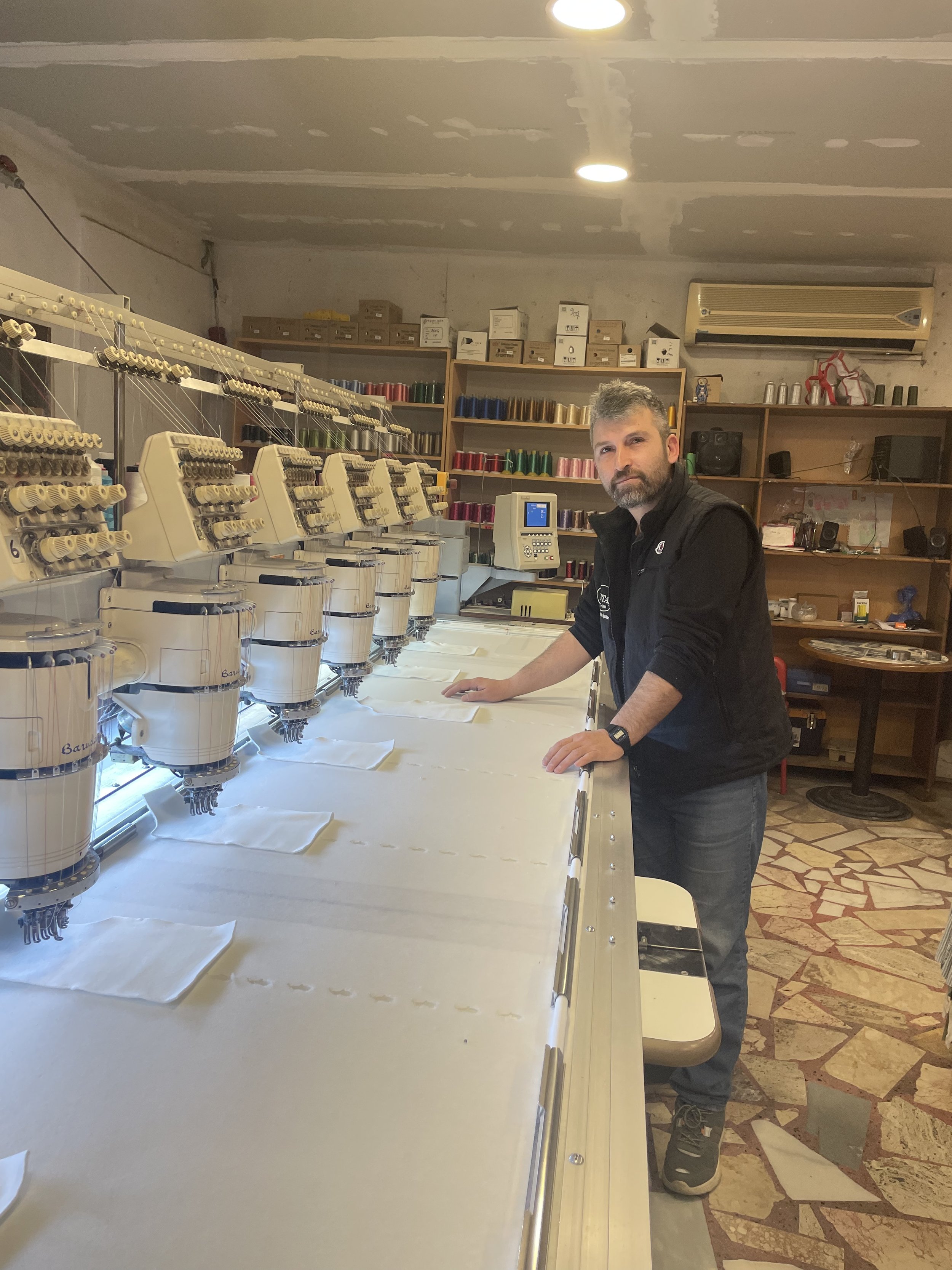 clothing manufacturing - At the embroidery house