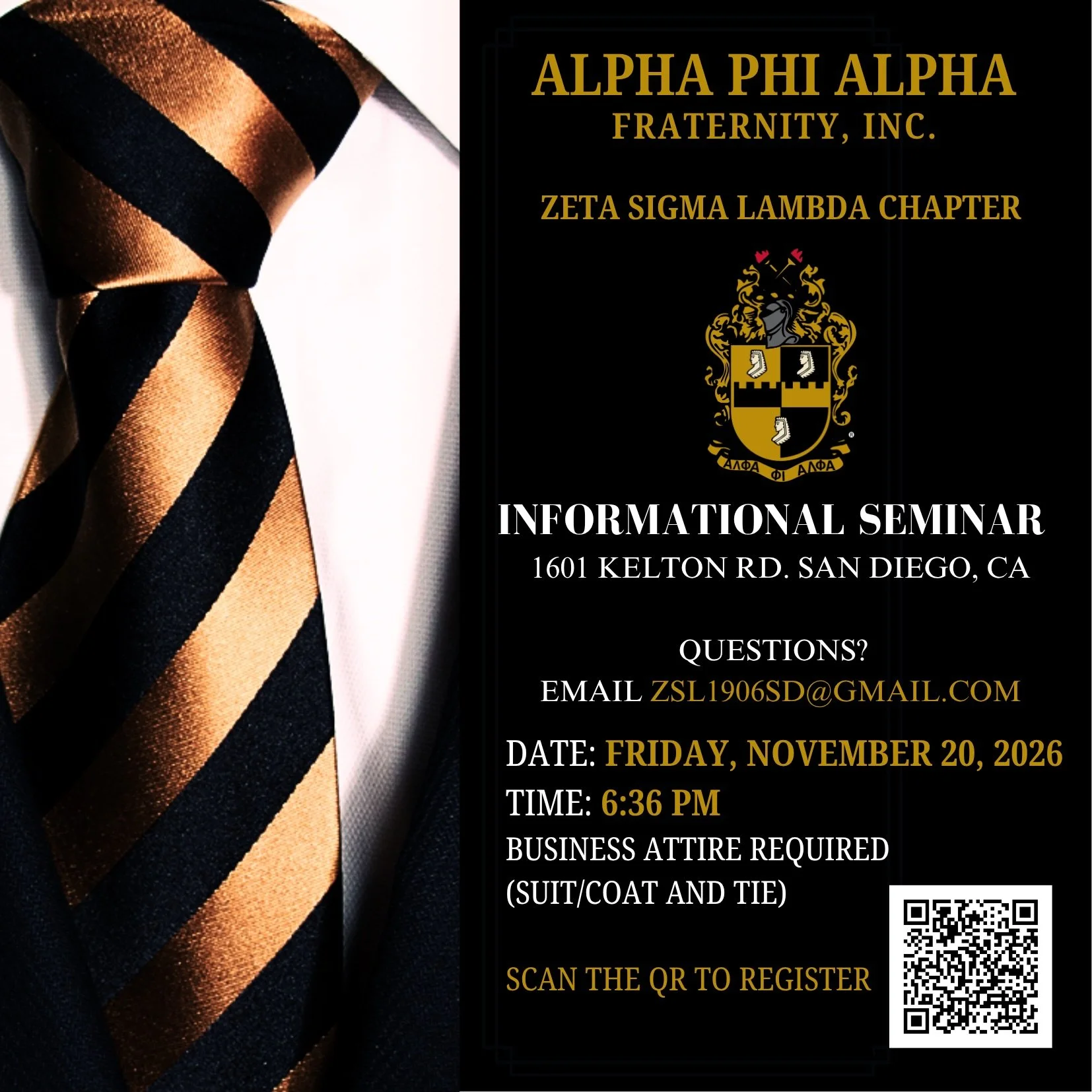 We are inviting all men to our Alpha Phi Alpha Zeta Sigma Lambda chapter&rsquo;s Fall informational. Please see the flyer for information and details.