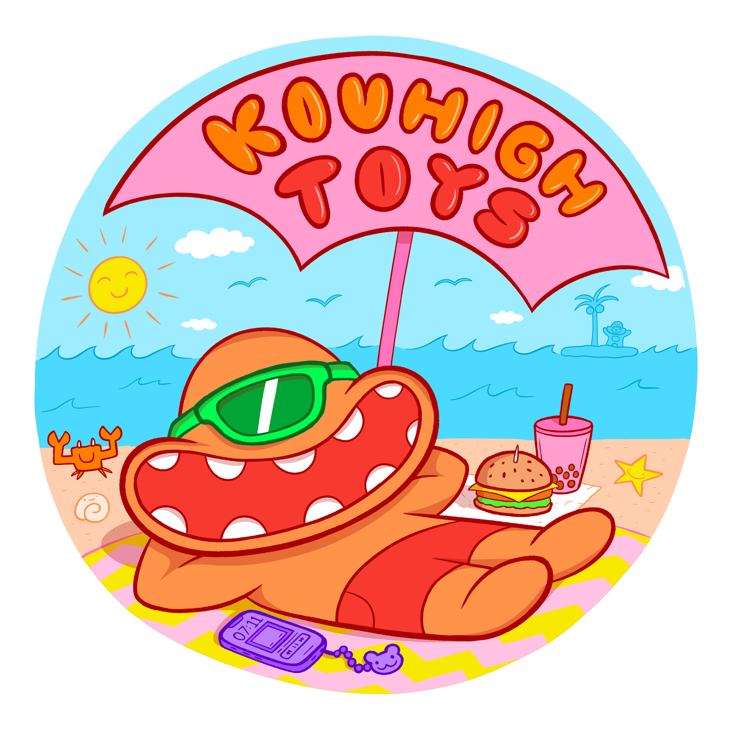 Tote bag design for opening of Kouhigh Toys Del Amo (2025)