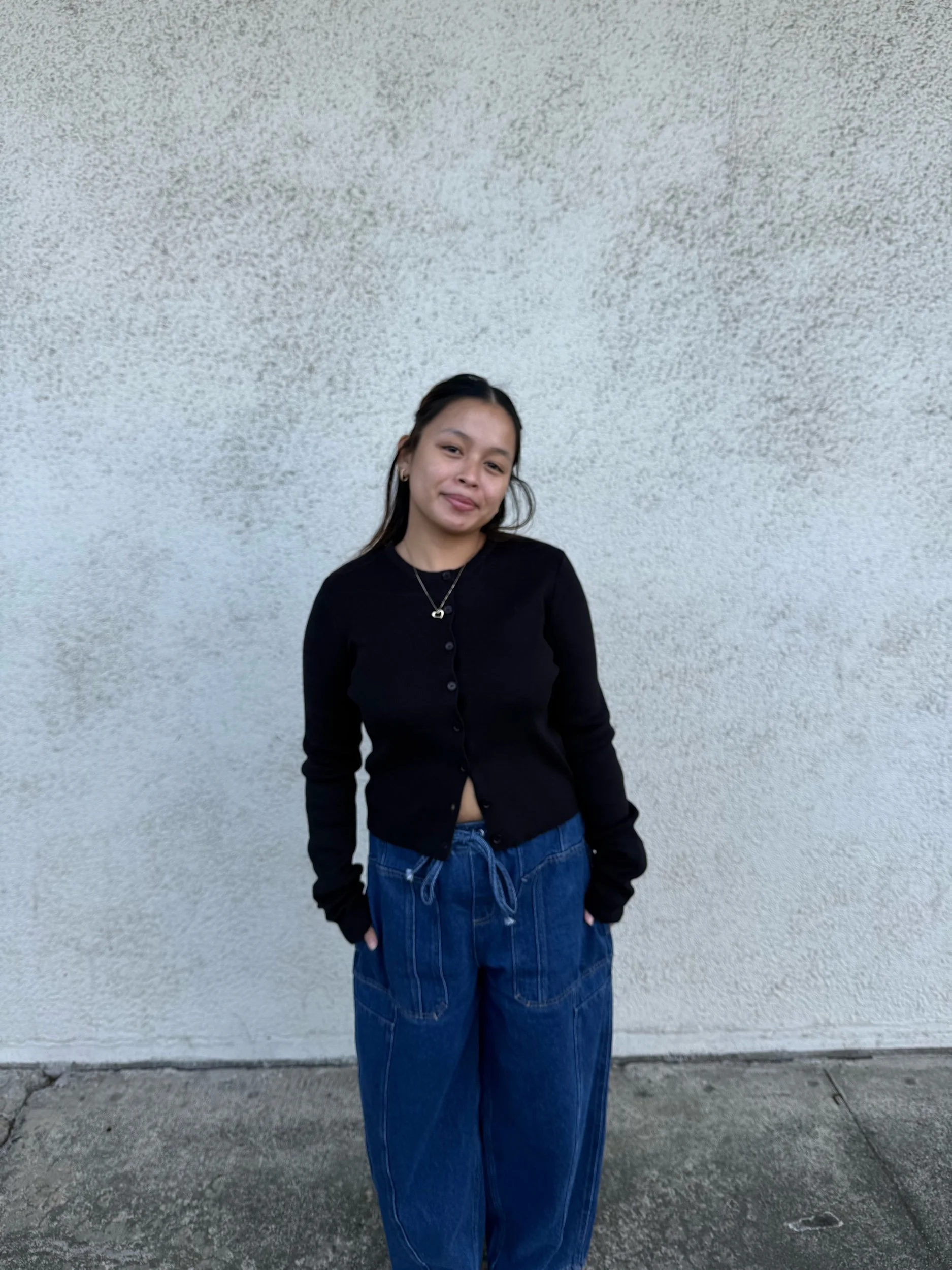 Sadie Button Front Cardigan - Black