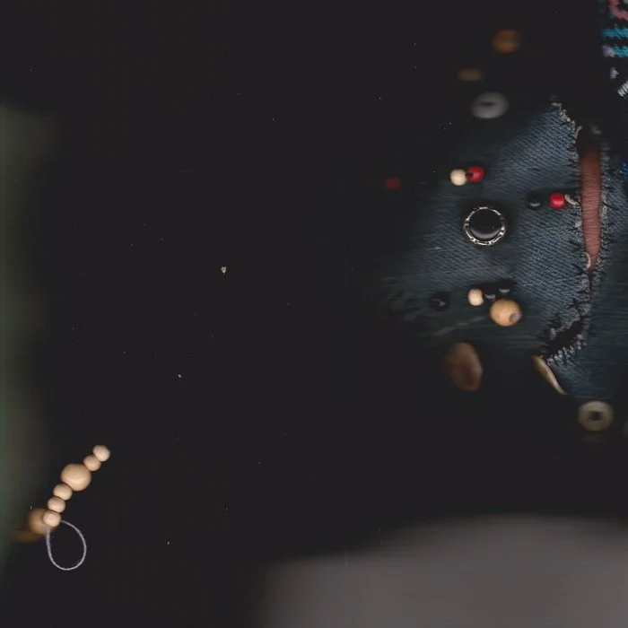 KDMQ - Liminal Space I: paper, paint, thread, needle