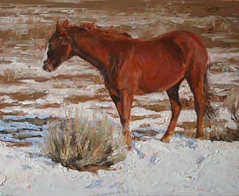 Oil Painting of sorrel mare I had