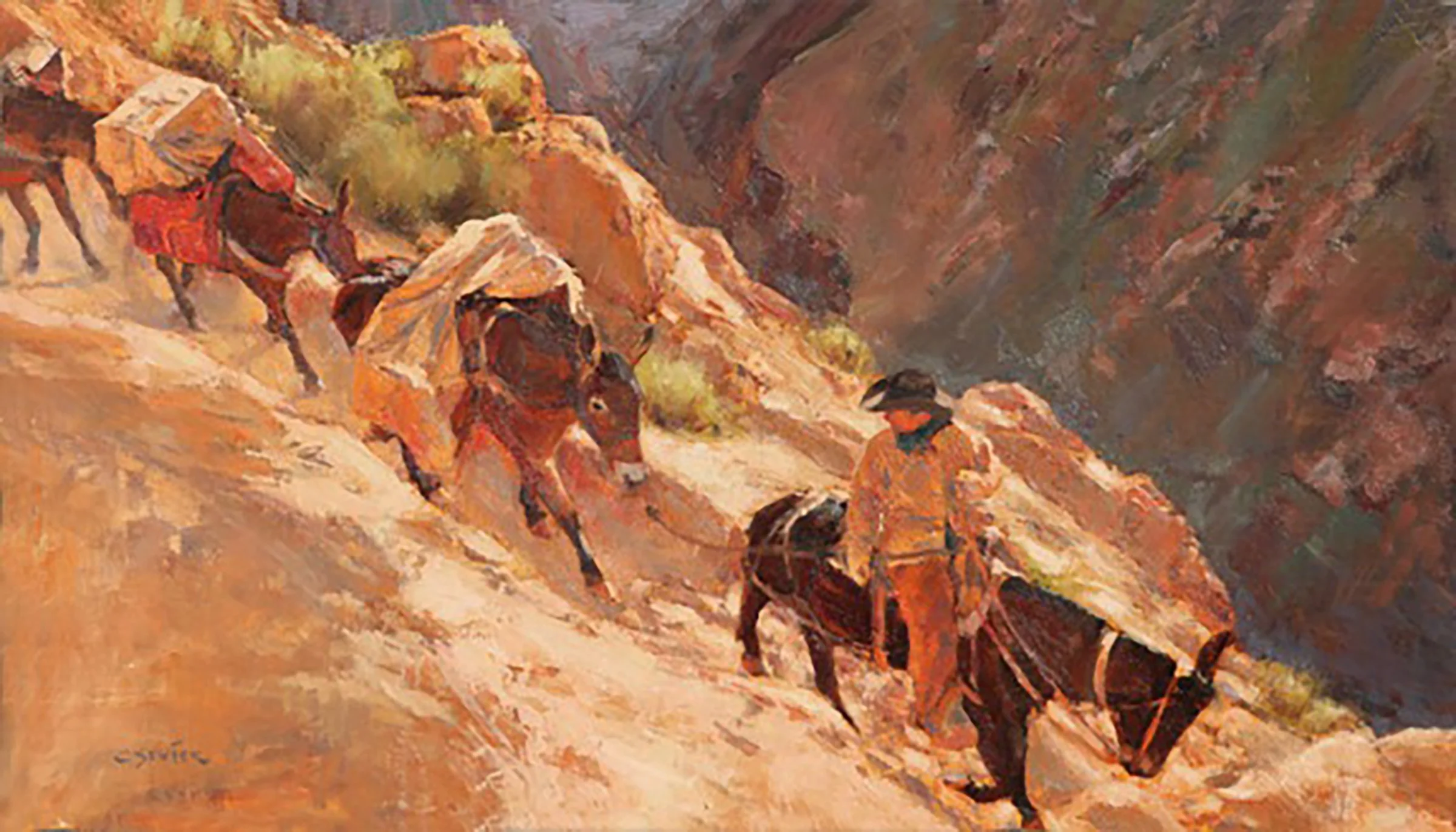 Buffalo Bill Art Show and Sale Auction submission, sold.  Oil on canvas.  "Jesus Corner"