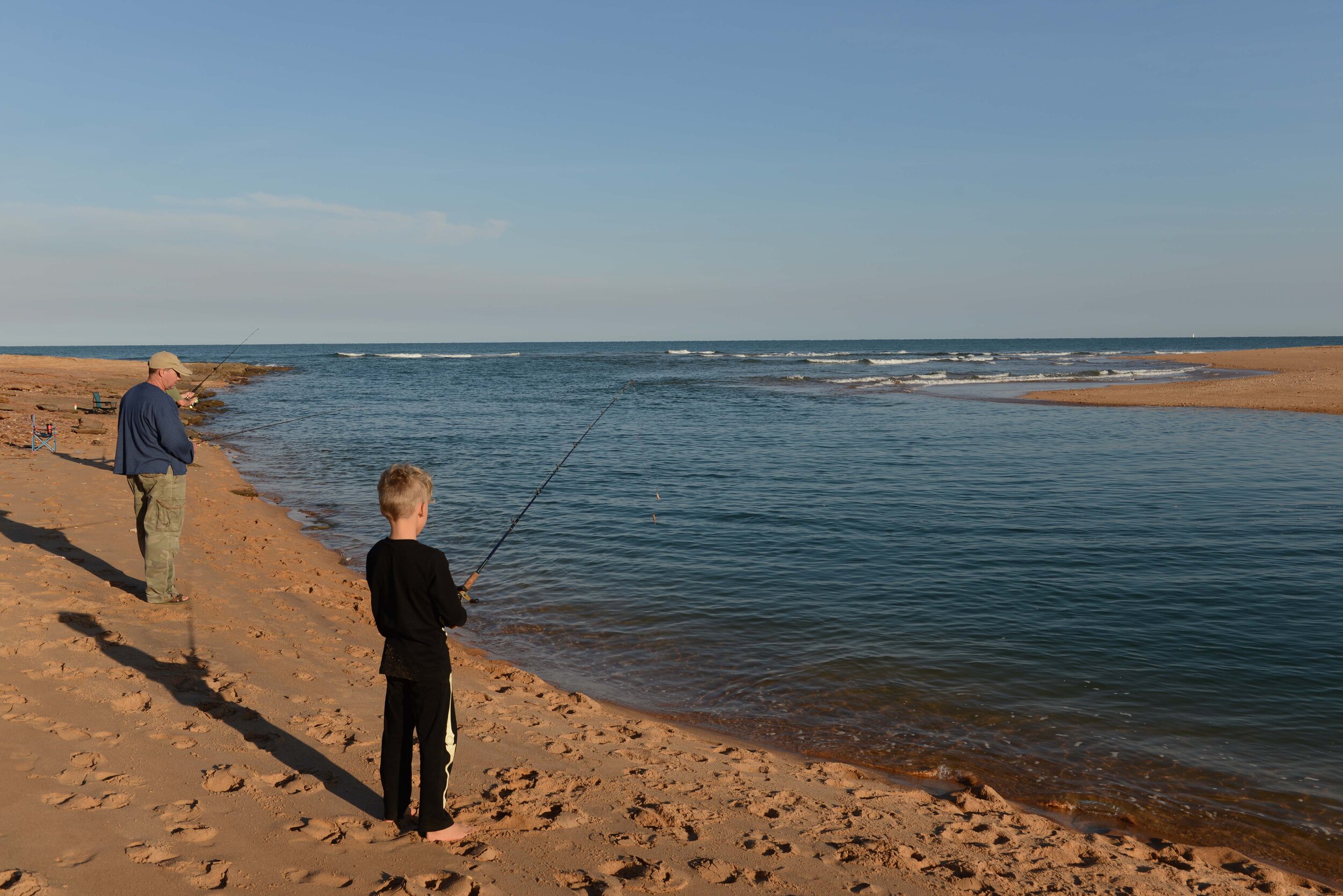 Tidal river at high tide is a great spot to try your luck at fishing