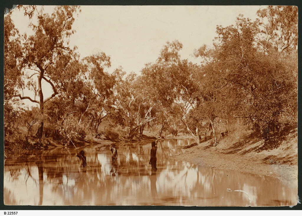 Aboriginal men fishing