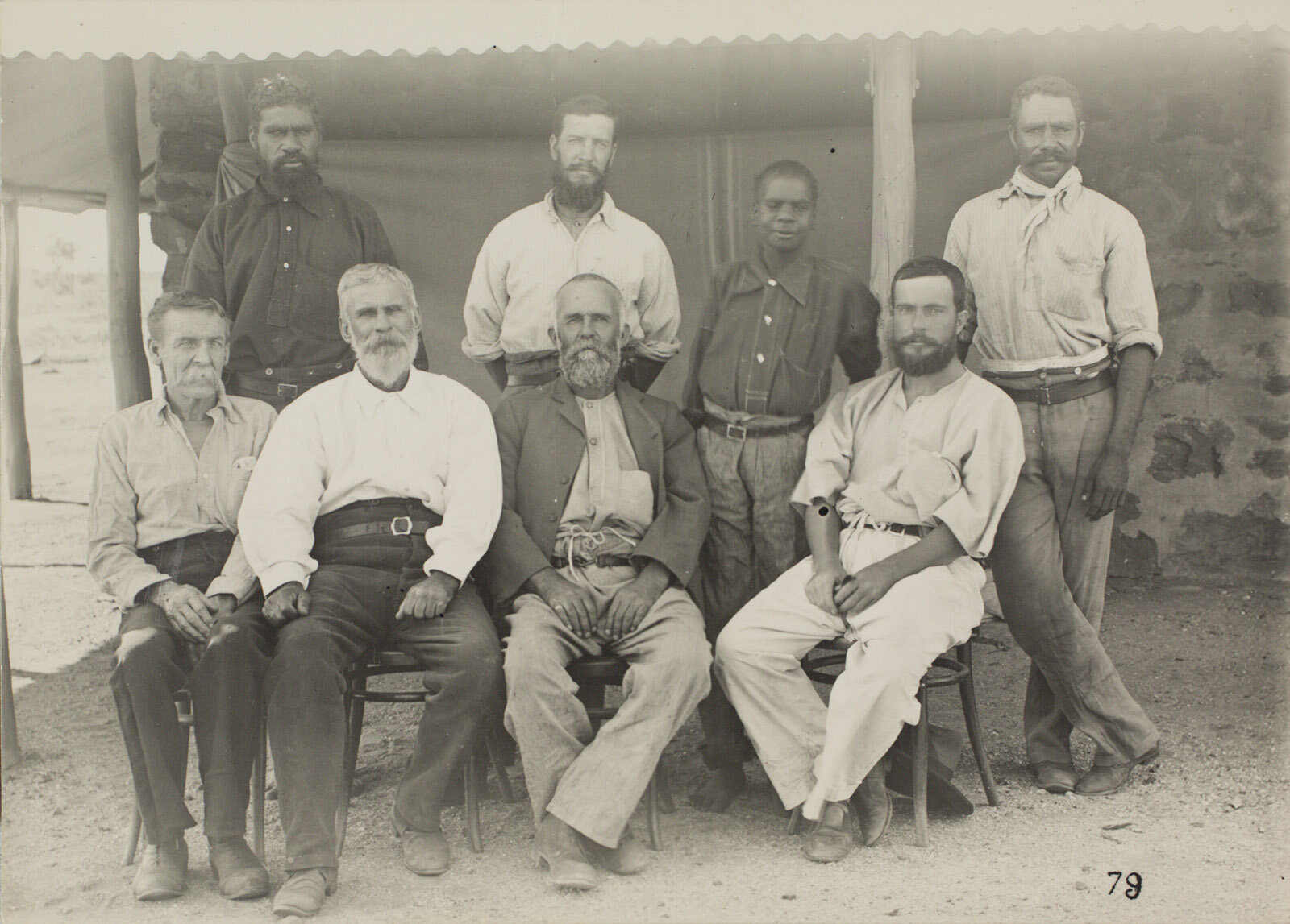 Photo 3) Tennant Creek telegraph station staff. 1906