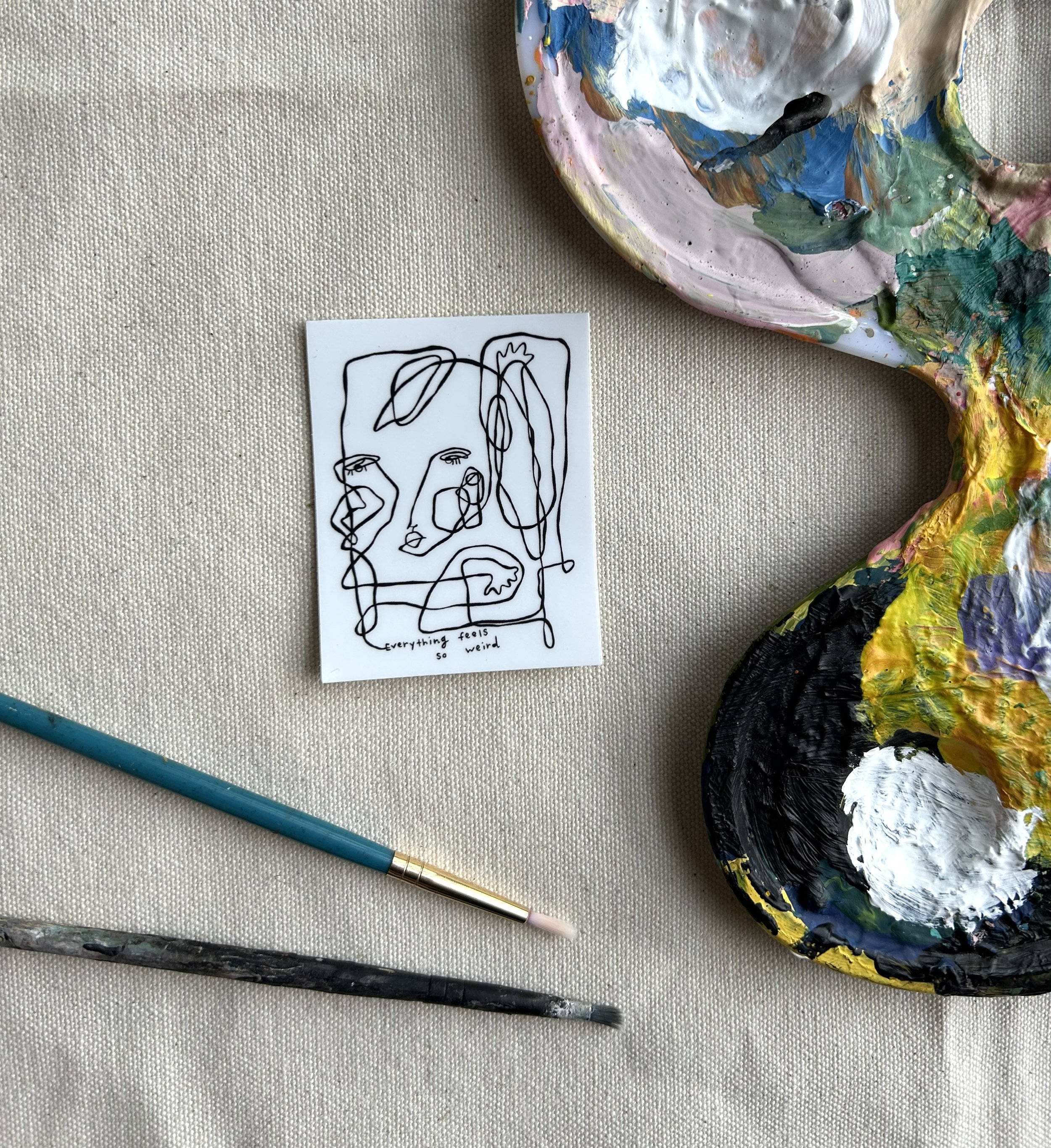 everything feels so weird - sticker