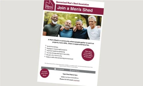 Join a Men’s Shed Poster Template