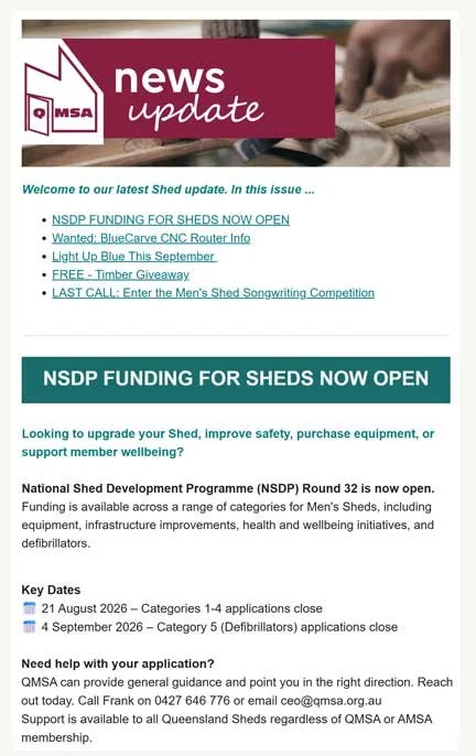 eNews July - NSDP Funding Now Open