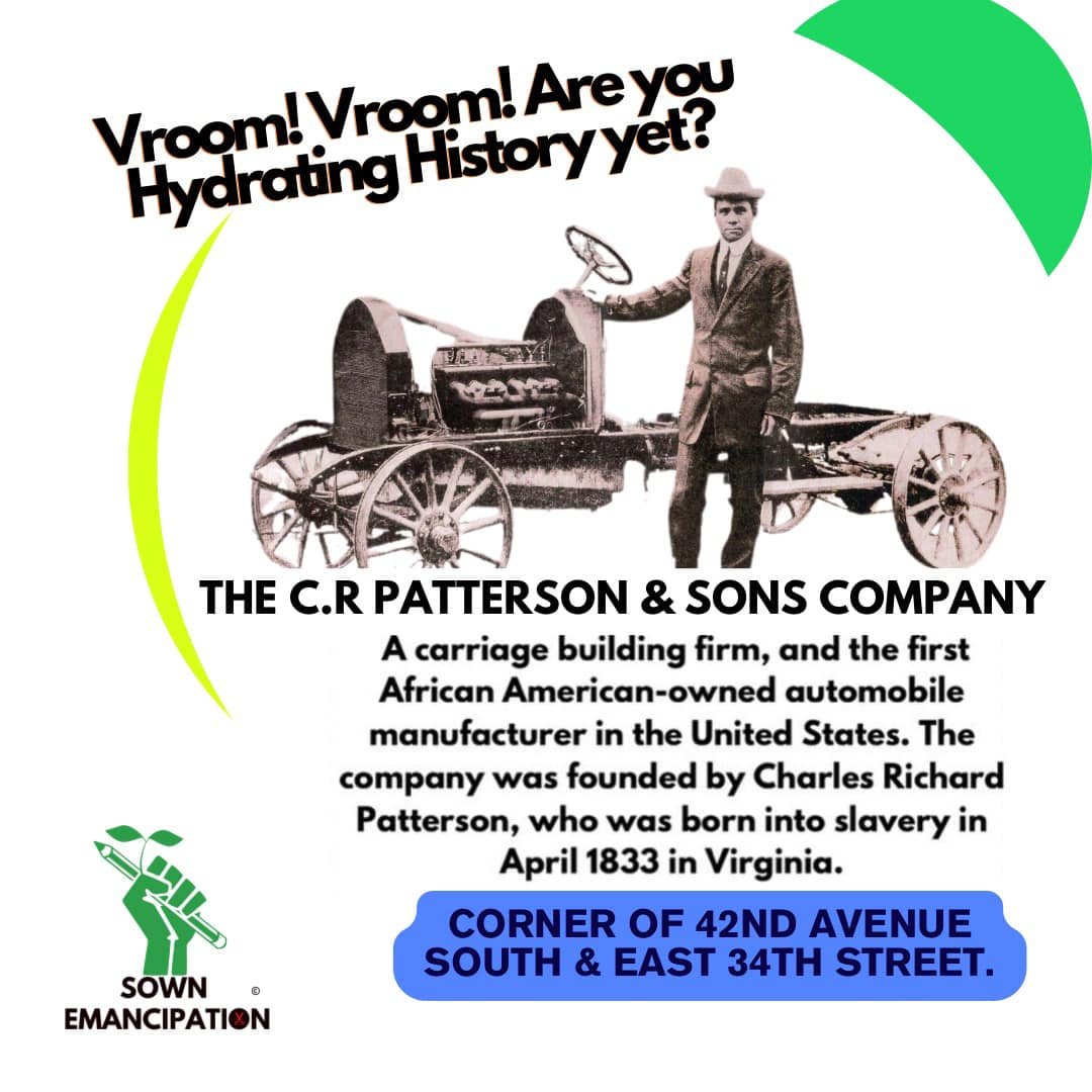 🏎 Vroom! Vroom! Are you Hydrating History yet? Stop by and support youth entrepreneurs on the corner of 42nd Avenue South and East 34th Street in Minneapolis Saturday 5/25 🕙 10-3pm. Drive by and grab some #juice #lemonade 🛞🧃🍋🥤✨🌱✨#youthentrepre