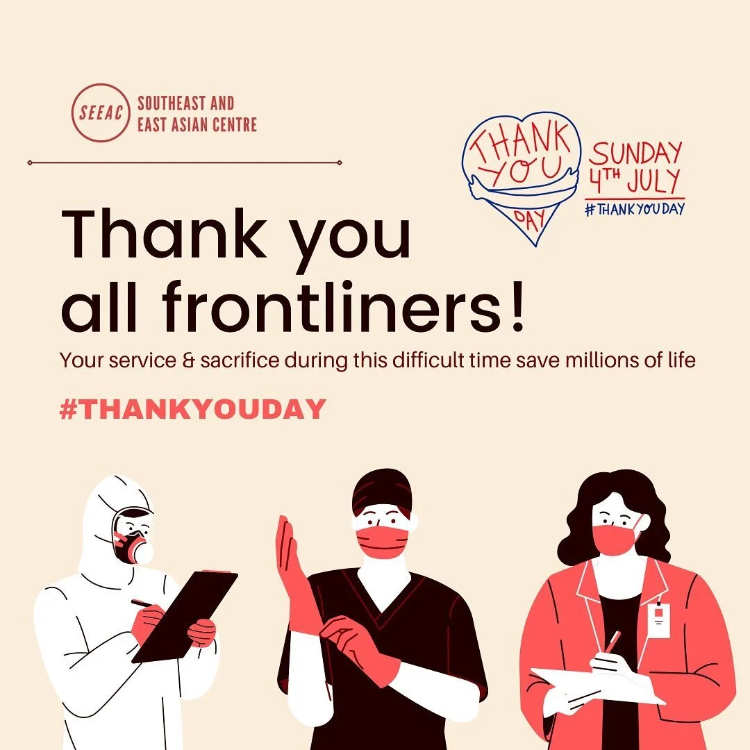 4th of July is #THANKYOUDAY ! We all have someone to say Thank You to this year! 

We would like to thank all supporters, funders, colleagues and volunteers for their continued dedication, hard work, and care and support to our ESEA communities. #ThankYouDay