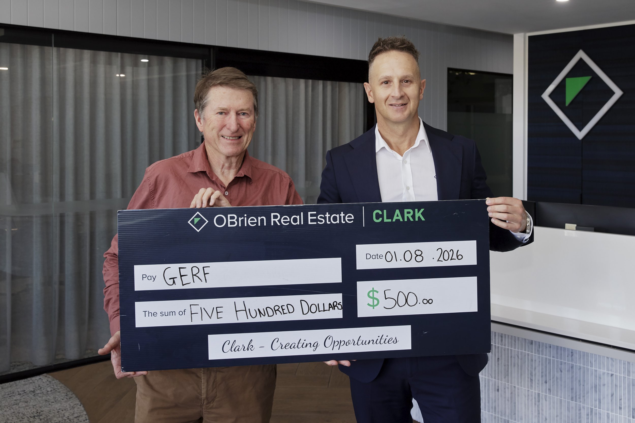 Obrien Real Estate Clark donated to  Gippsland Emergency Relief Fund in August 2026. 