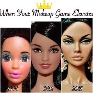 The evolution of make-up looks! What were your make-up look pet peeves from the past?! I&rsquo;m gonna say blue lipstick&hellip;.and yes they were purchased before we knew better 🙈  www.benecos.uk