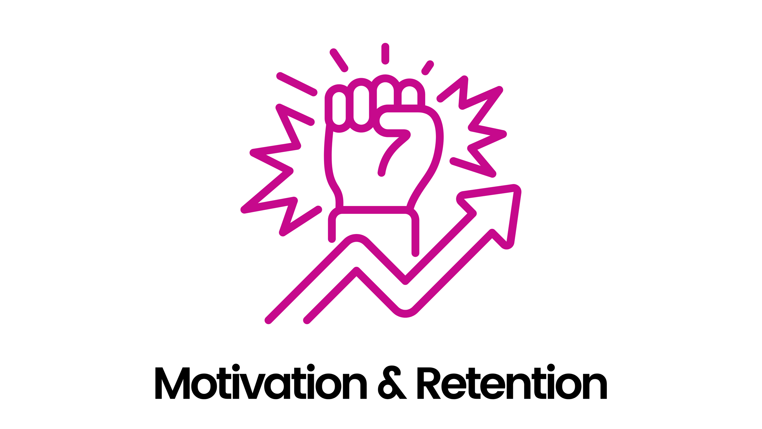 Icon representing motivation and retention in music education for professional development and training 