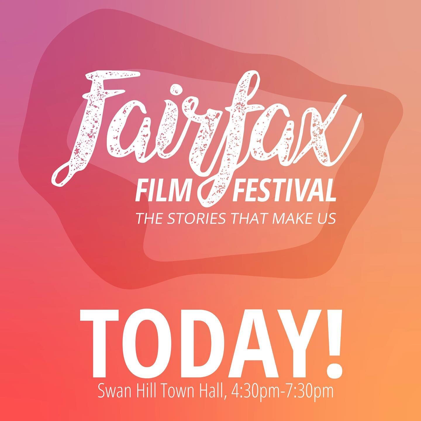 TODAY IS THE DAY!
Fairfax Film Festival is finally here 🤩🎉🎊

Be sure to catch food trucks, candy bar and live music by Sophie Kelly from 4:30pm to kick off the event at Swan Hill Town Hall! 

Turn up for the awesome young artists in our fantastic 