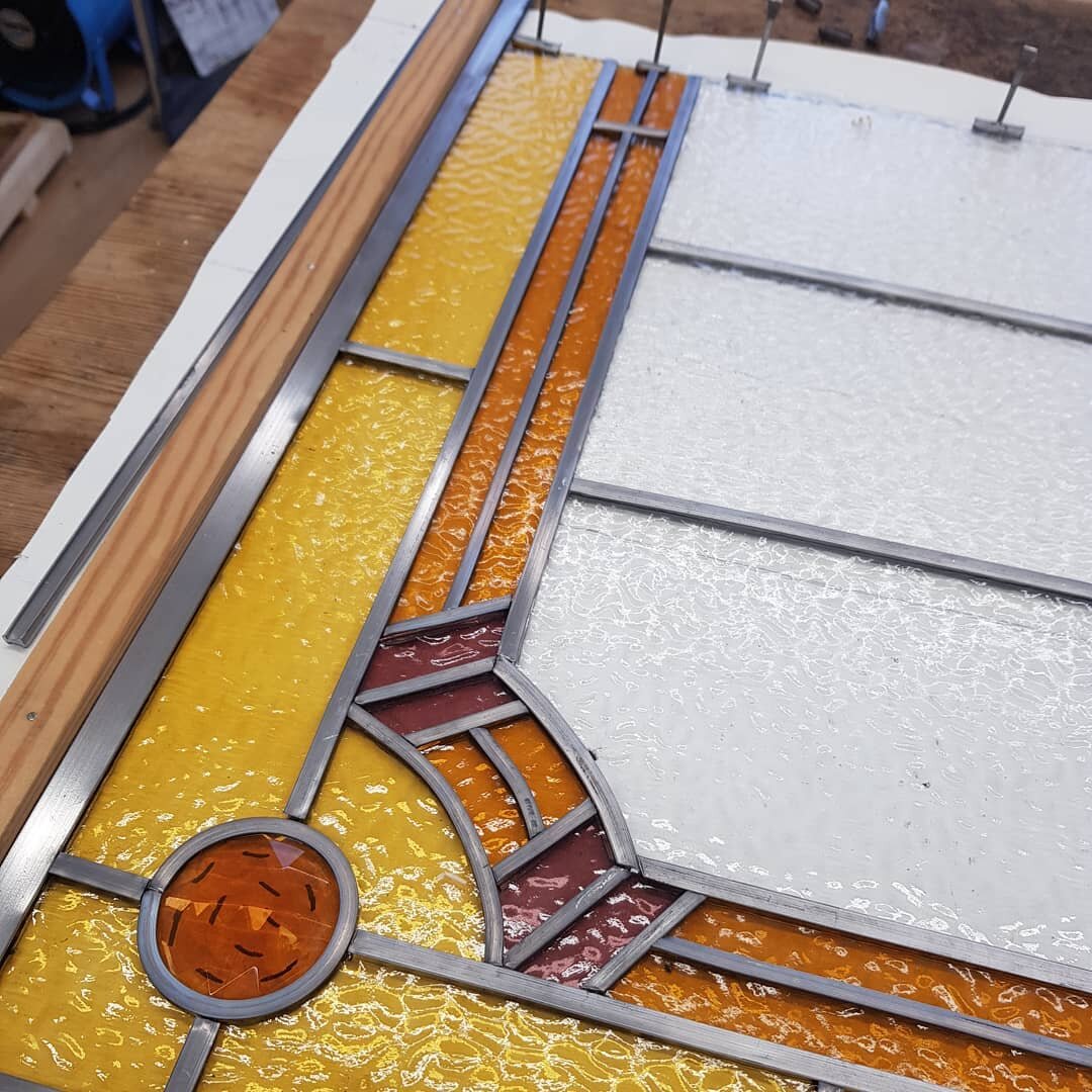 Working on some windows over lockdown.  Coming along nicely!
@acjproperties 
#leadlight 
#stainedglass 
#madeinwales 
#welshmakers