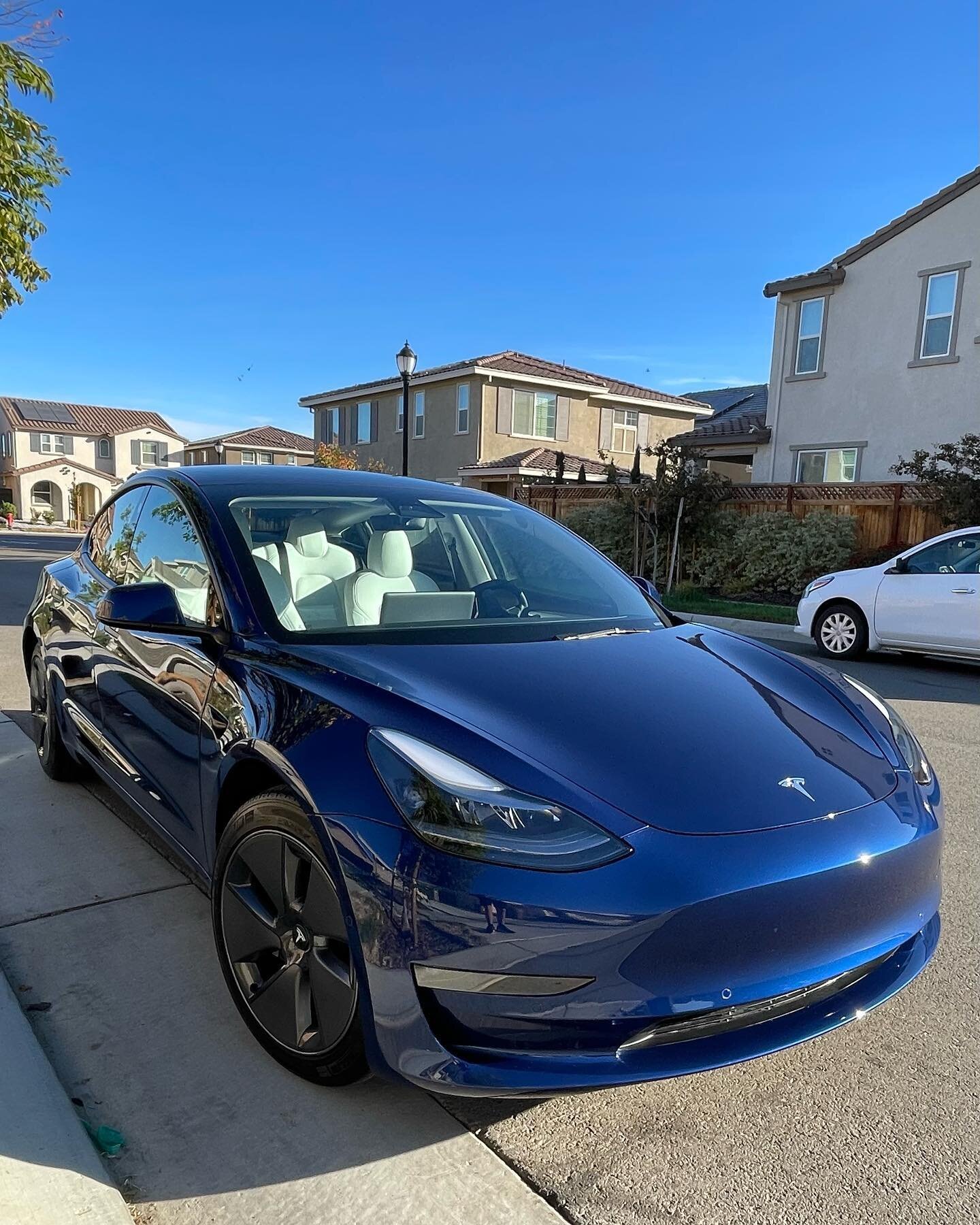 Tesla Model 3 in for a Full Front PPF &amp; Ceramic Coating! We first performed a multi step paint correction as well to ensure near perfection of the paint before sealing it with the film &amp; @adamspolished 7-9 Year Graphene Coating. Glass &amp; t