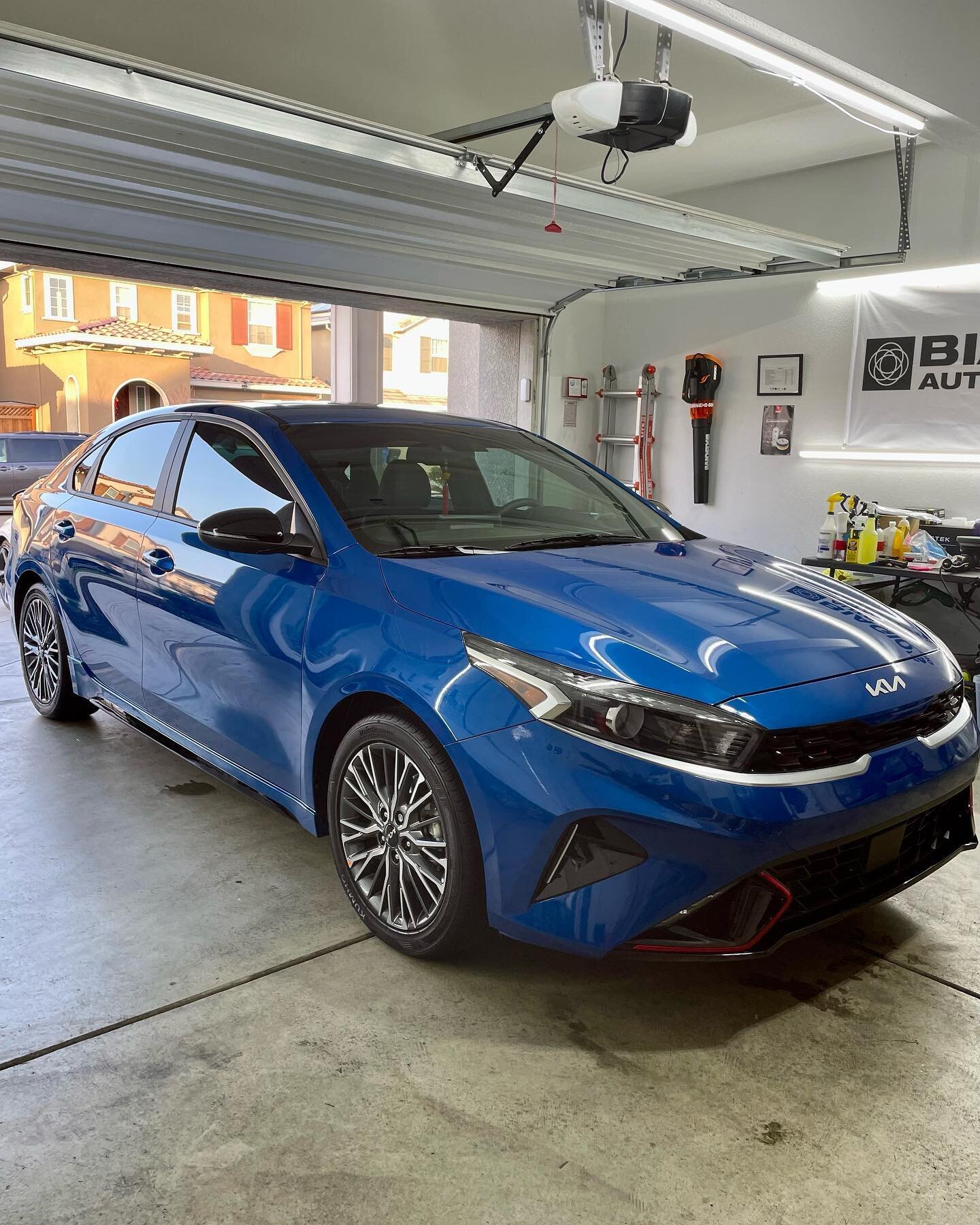 Kia Forte GT Line in for some paint protection! We performed a Full Front PPF &amp; a 1 Year Ceramic Coat on this brand new vehicle. This is a good investment for the client as the paint will be preserved for miles to come. &thinsp;&thinsp;
&thinsp;&