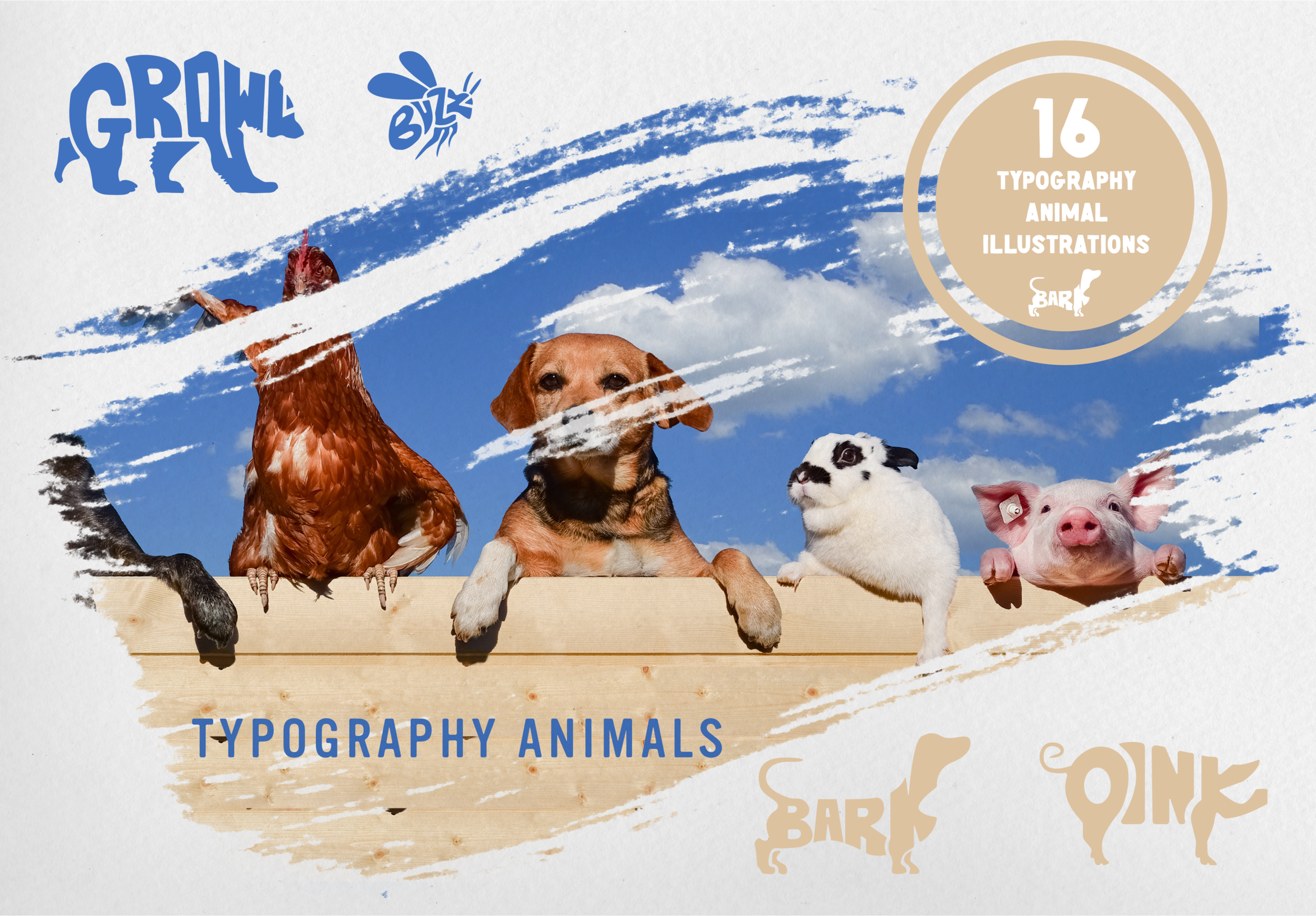 Typography Animals — Salty Sweet Creative