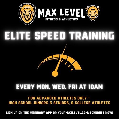 Join Christian &amp; Nate every MWF at 10am this summer, starting, Mon, 5/15, for this special Elite Speed Training. These trainings are for Advanced Athletes ONLY - high school juniors &amp; seniors &amp; college athletes. Speed is a skill that coac