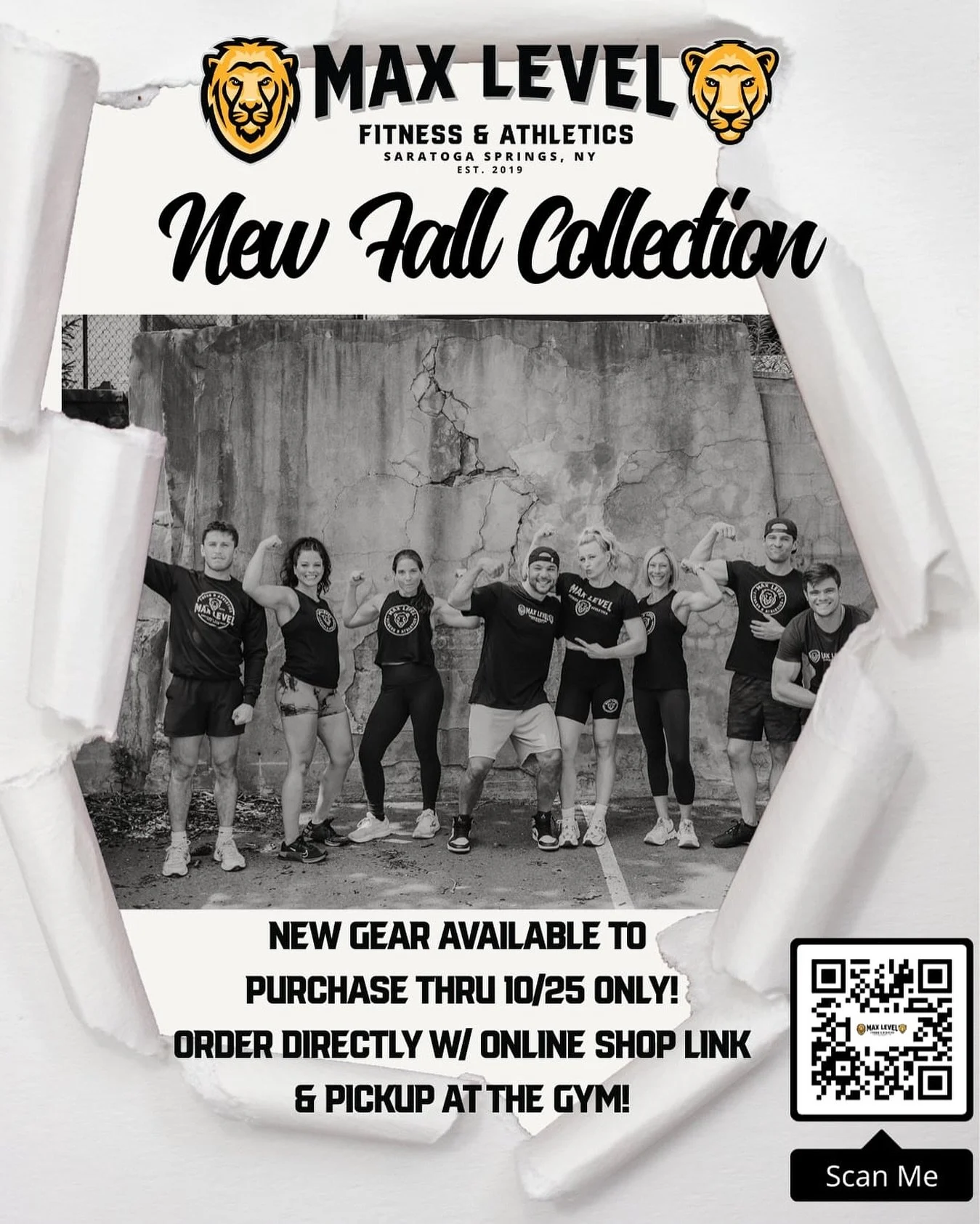 New Fall Gear is available for pre-order now through 10/25 only!

Sweats, hoodies, zip-ups, long sleeves, t-shirts, and shorts &mdash; all available in a variety of styles and colors.

Order here: https://maxlevelretail.itemorder.com/shop/home/

Stay