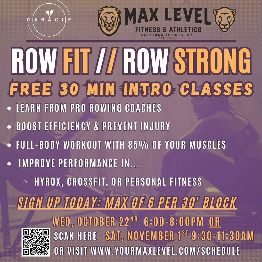 🚣&zwj;♀️ HOW TO: ROW &mdash; FREE 30-MIN INTRO CLASS w/ @oaracle! 

Learn how to row efficiently, powerfully, and safely in this 30-minute small-group intro (max 6 per block)!
Led by professional rowing coaches, you&rsquo;ll cover:

✅ Proper rowing 