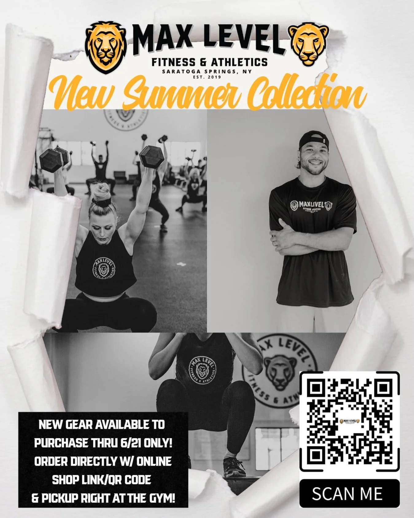 🦁☀️ NEW SUMMER COLLECTION ☀️🦁

The wait is over.

Our new Max Level Summer Collection is officially live and available for a limited time.

From training tanks and tees to everyday gym gear, we&rsquo;ve got something for all athletes, members, coac