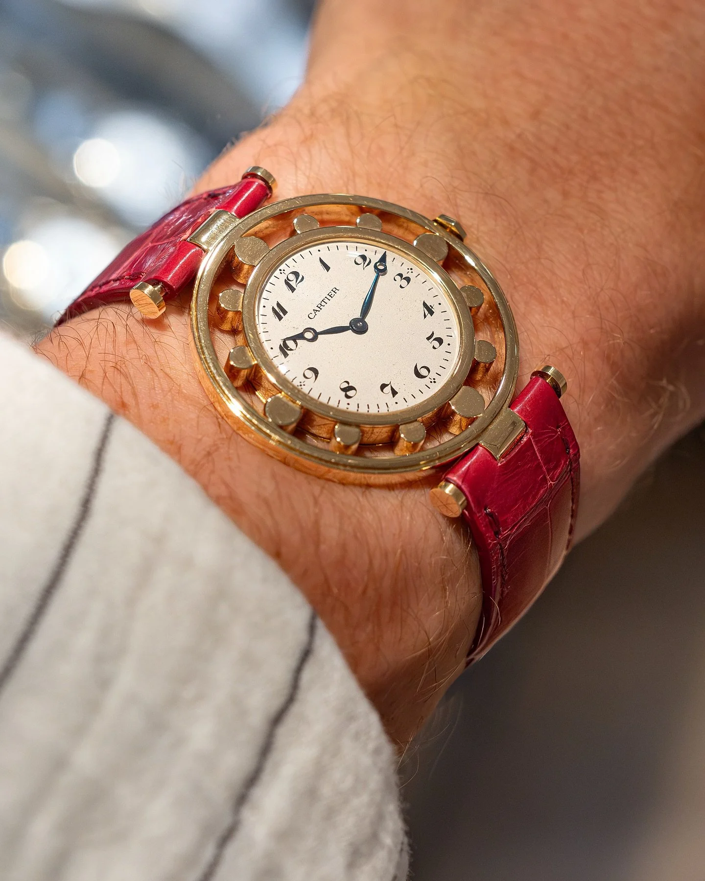 Breguet numeral featuring Cartier Timone &lsquo;Helm&rsquo; from the 1950s at 36mm, seen via @monacolegendgroup and sold during their October 2025 auction 💥

@cartier
@cartierwatchcommunity