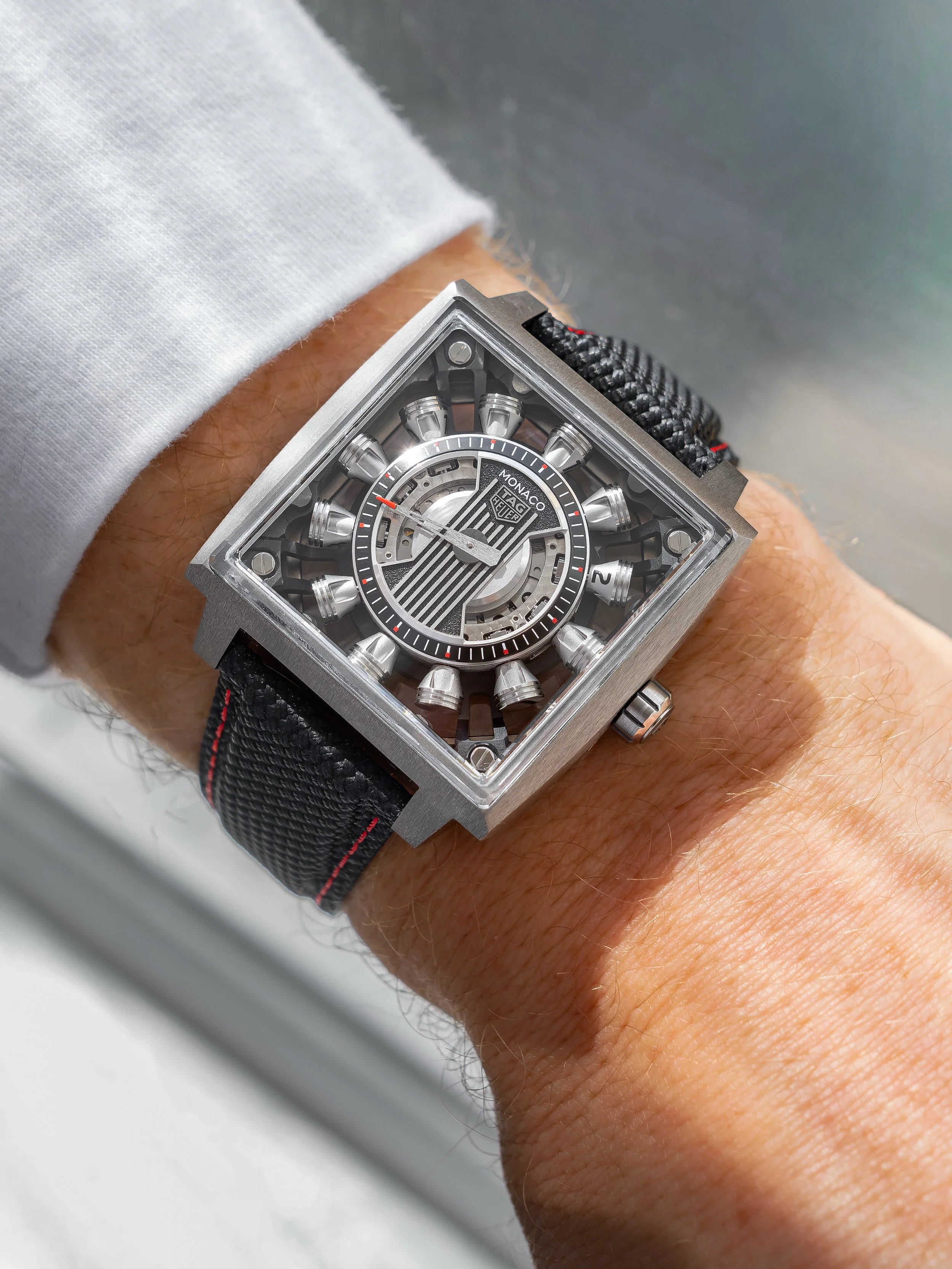 TAG just dropped one of the craziest yet perfectly logical Monaco references to date.

Collaborating directly with La Fabrique du Temps Louis Vuitton, the Monaco Speed 12 takes their patented Spin Time movement and rebuilds it as an ode to the V12 en