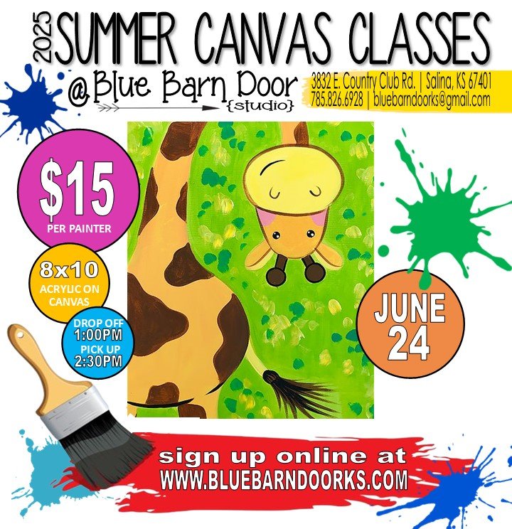 06.24.2025 @ 1pm KIDS CANVAS GIRAFFE {$15}