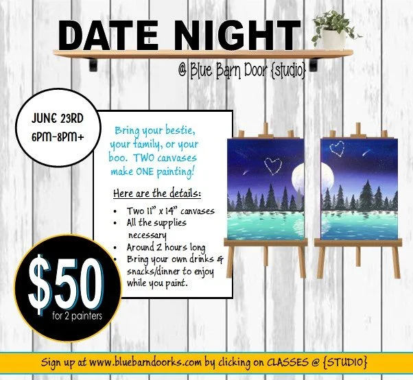 06.23.2026 @ 6pm DATE NIGHT {$50 for 2 canvas}
