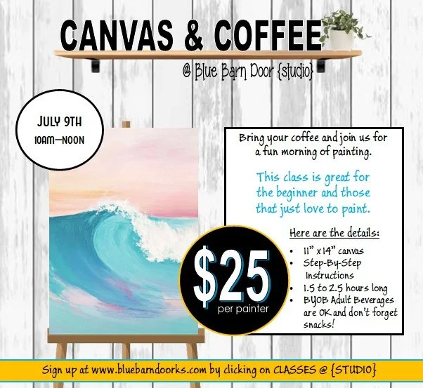 07.09.2026 @ 10am BEACH WAVES Canvas & Coffee {$25}