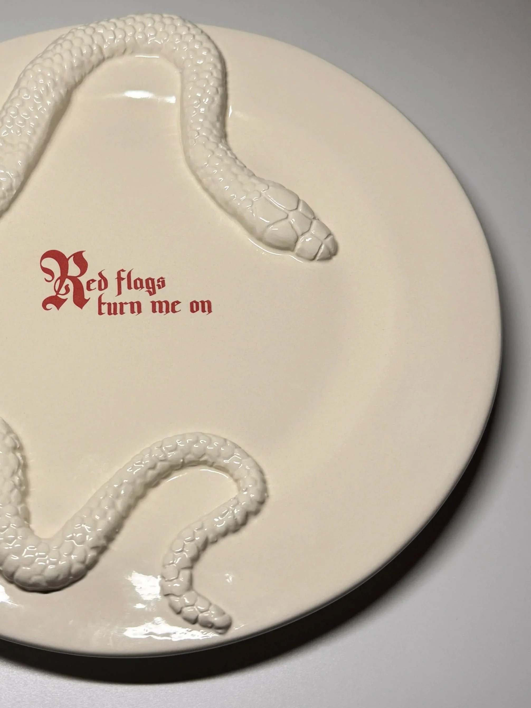Forbidden Dinner Plate - "Red flags turn me on"