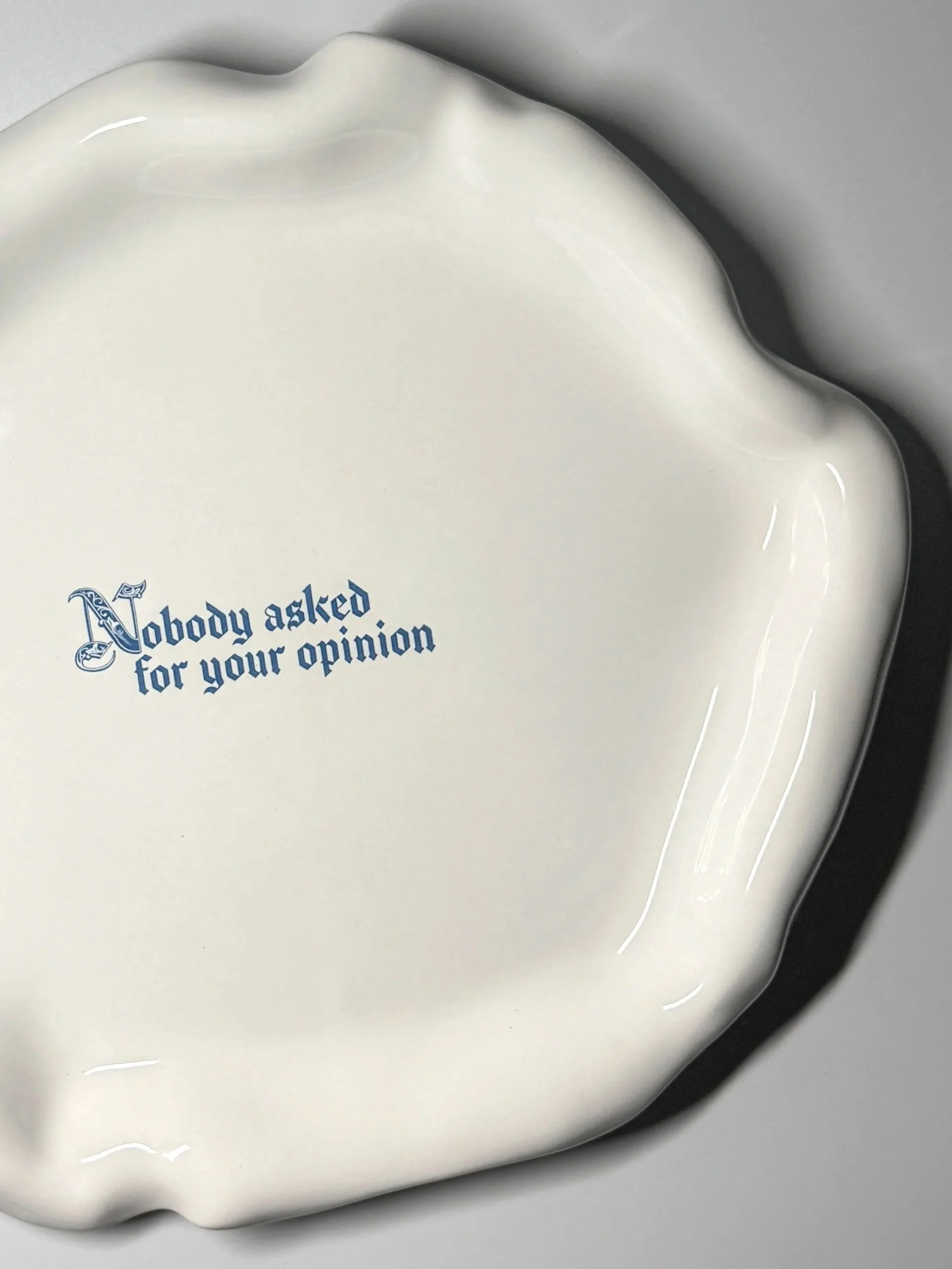 Issues Dinner Plate - "Nobody asked for your opinion"