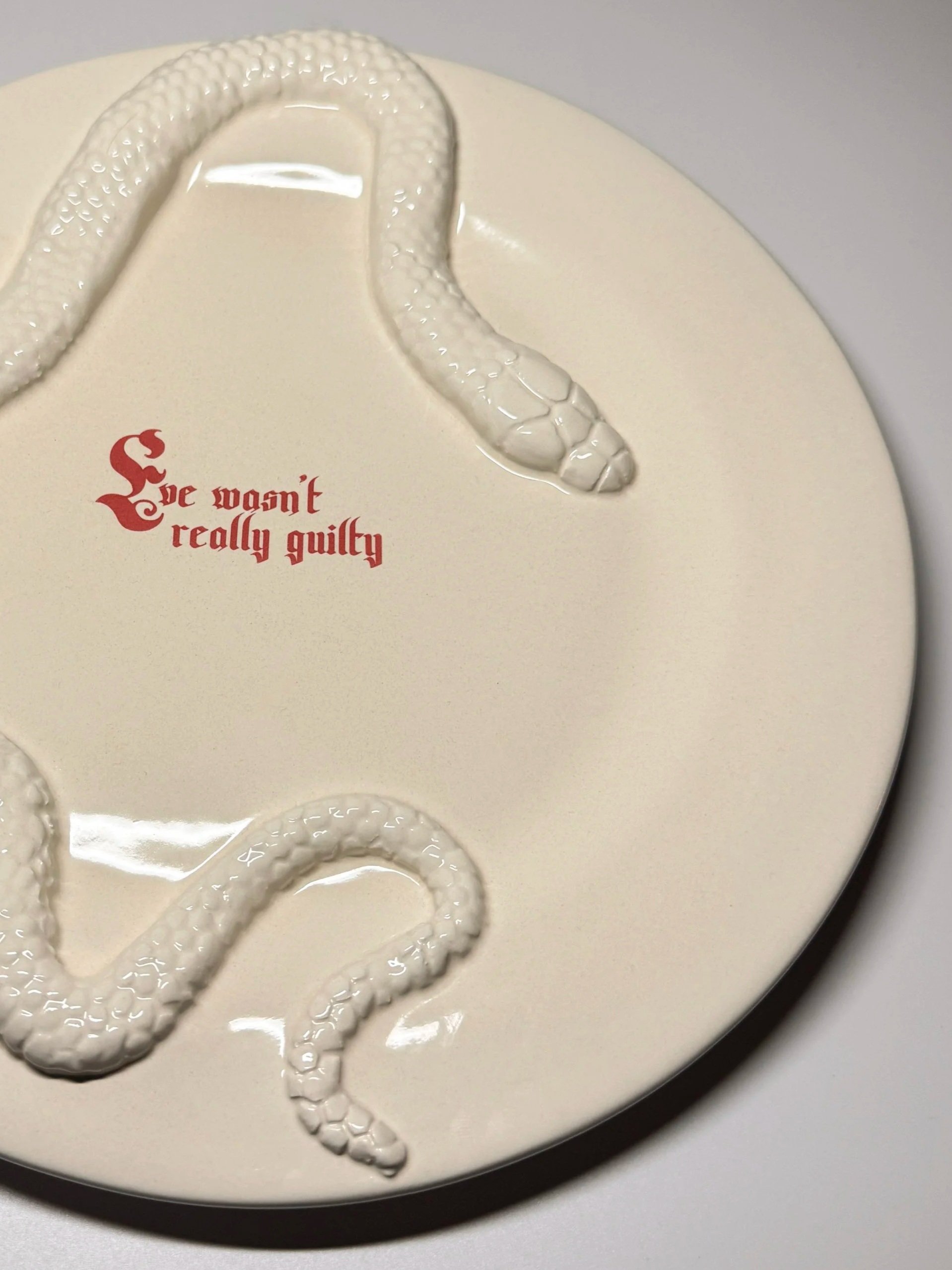 Forbidden Dinner Plate - "Eve wasn't really guilty"