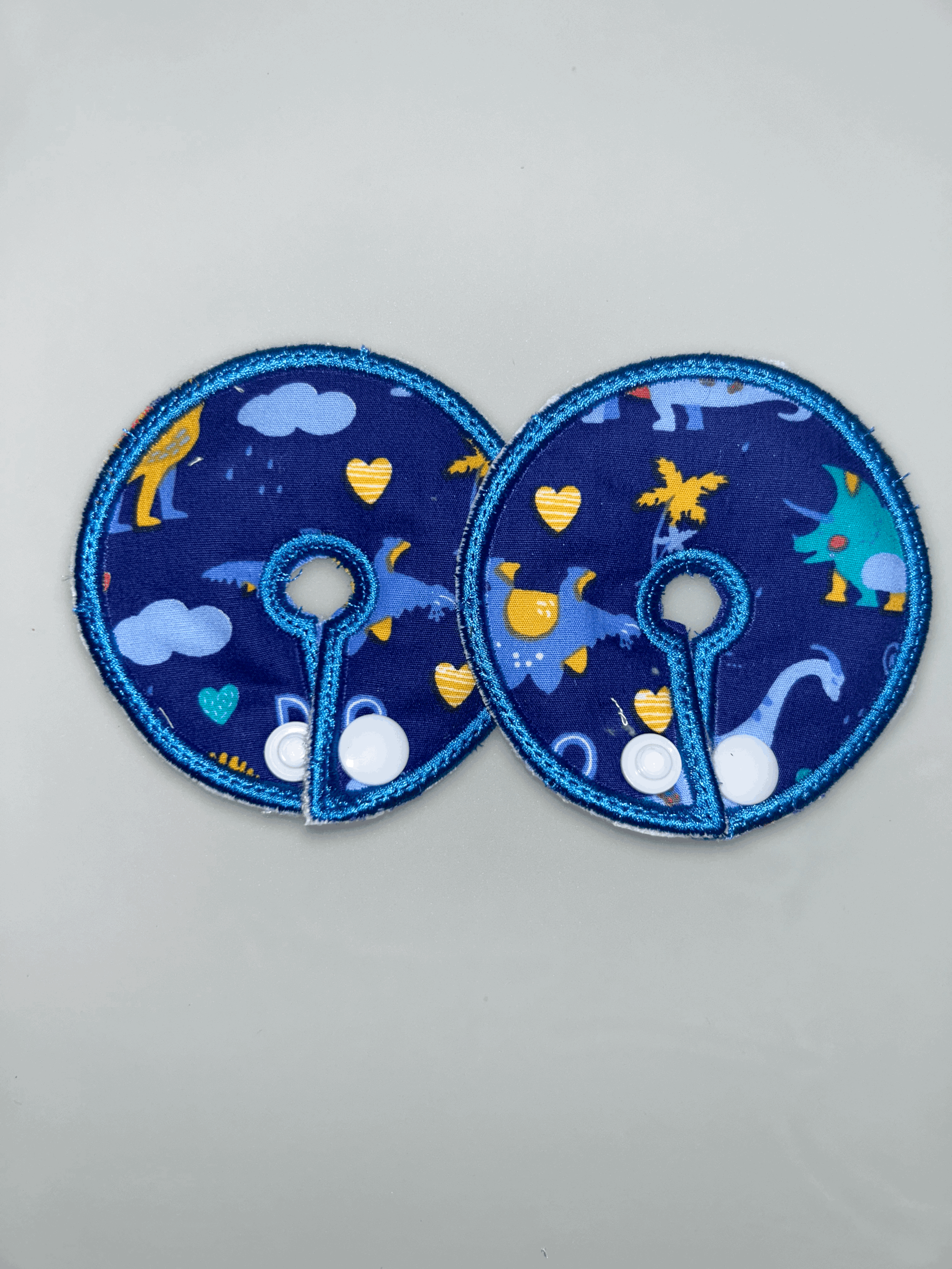 G Tube, J Peg Feeding, Button Peg Pad, Special Needs X 2 Dinosaur Circle Pads