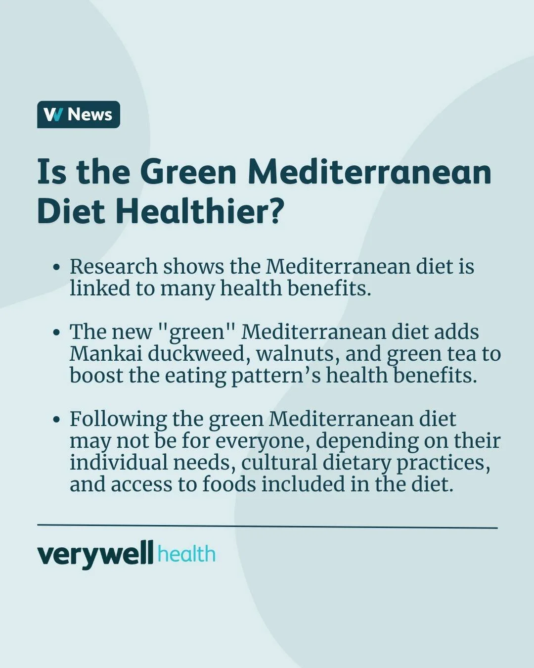 To better understand what it means to go &quot;green&quot; on the Mediterranean diet, check out the link in our bio now.