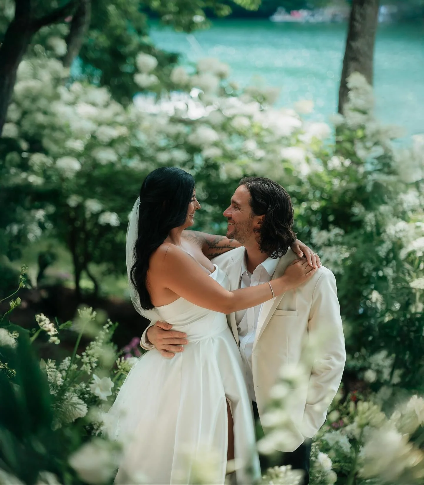 Erika and TJ 😍 🚤❤️ Swipe for the sweetest private vows, beautiful lakeside ceremony and just-married boat ride! 

#ncwedding #ashevilleweddingphotographer #scwedding #ncweddingphotographer #mountainwedding #weddingphotography #miweddingphotographer